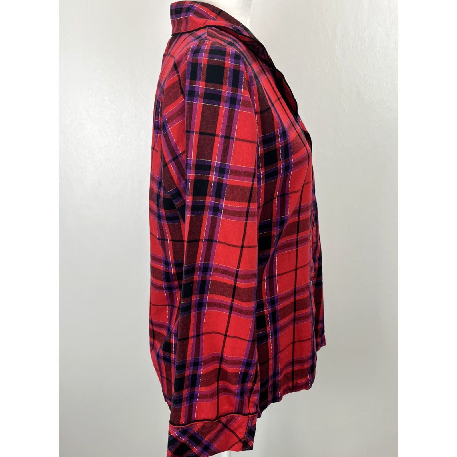 Victoria's Secret Victoria's Secret Pajama Set Flannel Plaid 2-Piece Women S Purple Red Christmas Holiday Winter Size S / US 4 / IT 40 - 5 Thumbnail