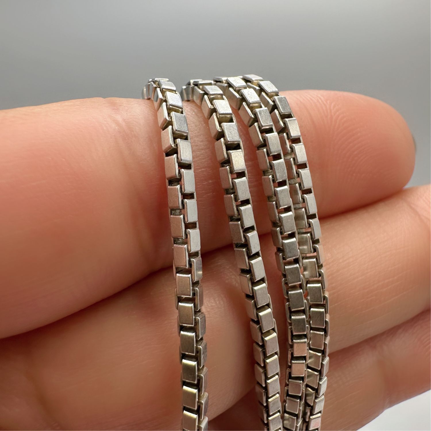 Sterling Silver Vintage 925 Sterling Silver Box Chain Necklace Size ONE SIZE - 6 Thumbnail