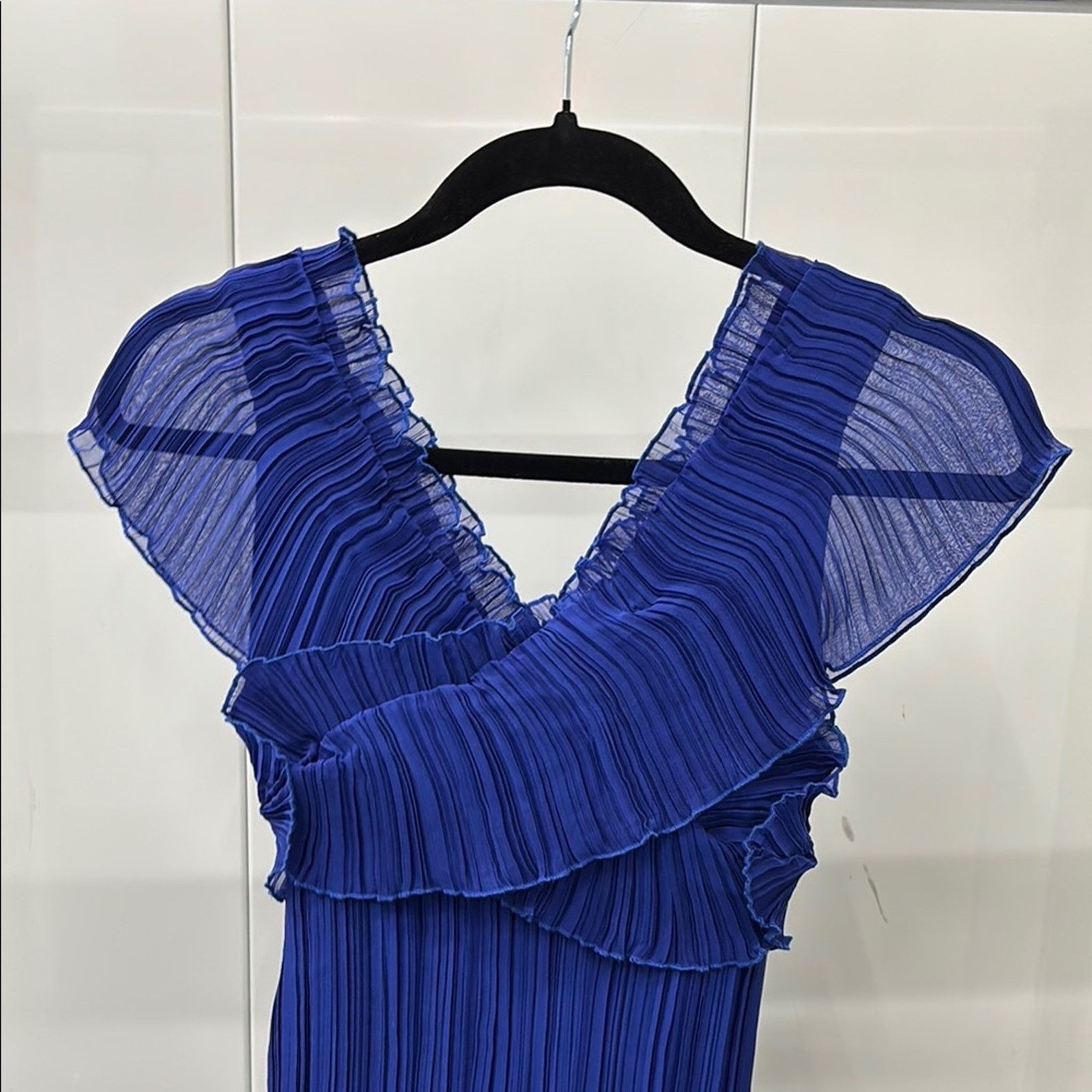 Other NWT Blue Sheath Midi Dress with Flutter Cap Sleeves One Size Size ONE SIZE - 4 Thumbnail