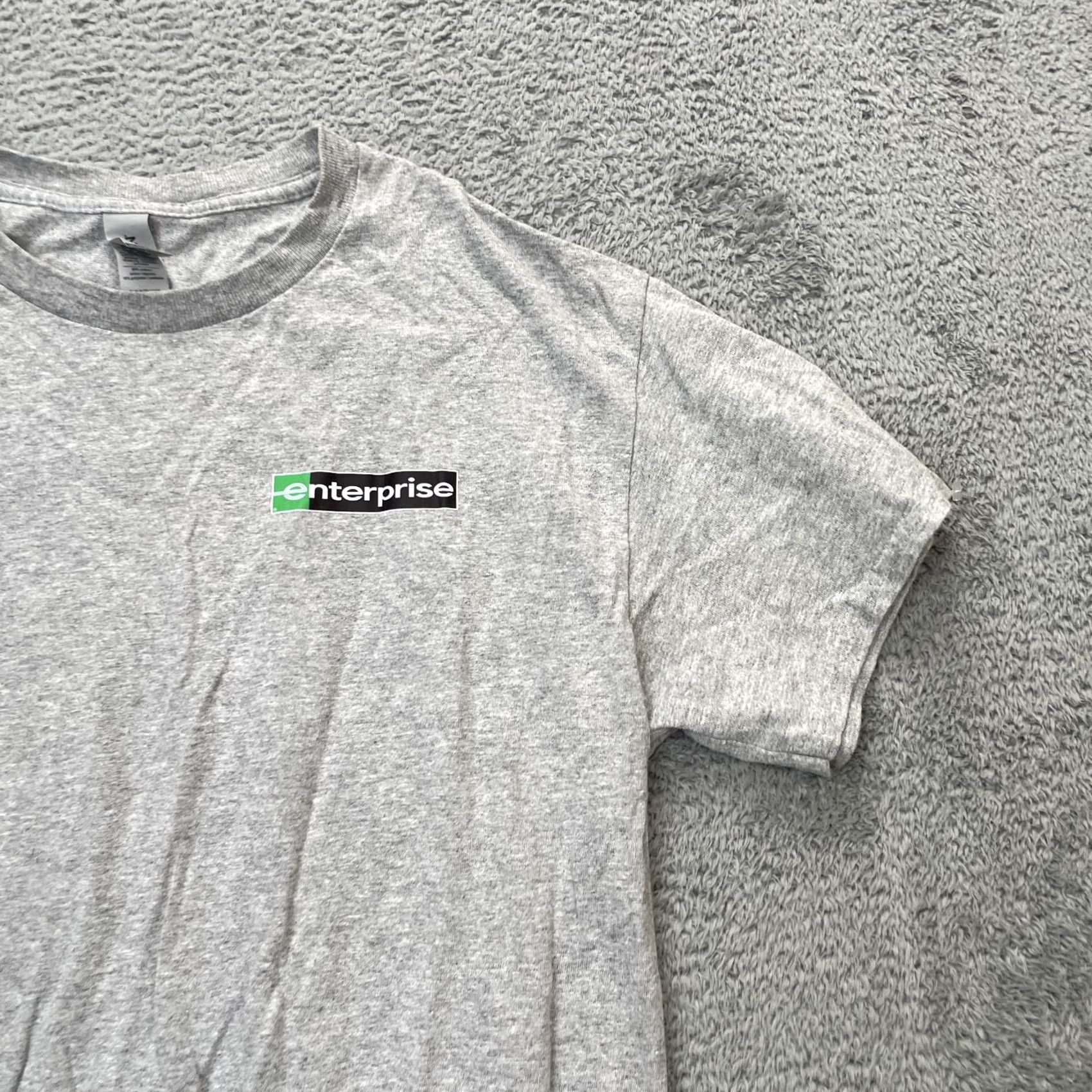 Vintage Shirt Mens Small Gray Heathered Enterprise Rent A Car Graphic Print Logo Cotton Size US S / EU 44-46 / 1 - 2 Thumbnail