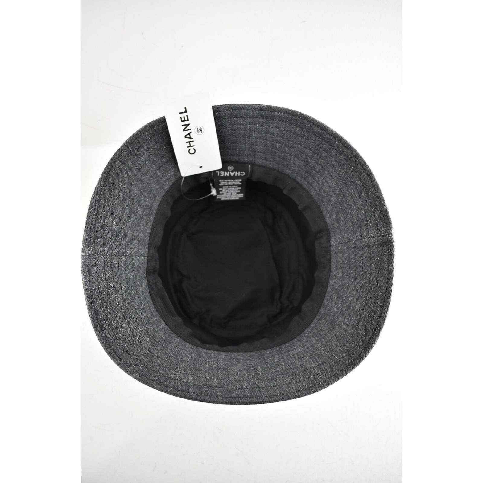 Chanel Chanel Crystal Sequin CC Logo Sun Cloche Bucket Hat Medium M Size ONE SIZE - 8 Thumbnail