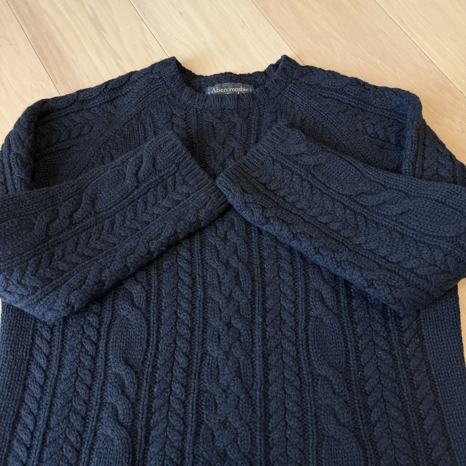Abercrombie & Fitch × Vintage Vintage Abercrombie & Fitch Wool Sweater XL Navy Heavy Knit Size US XL / EU 56 / 4 - 4 Thumbnail