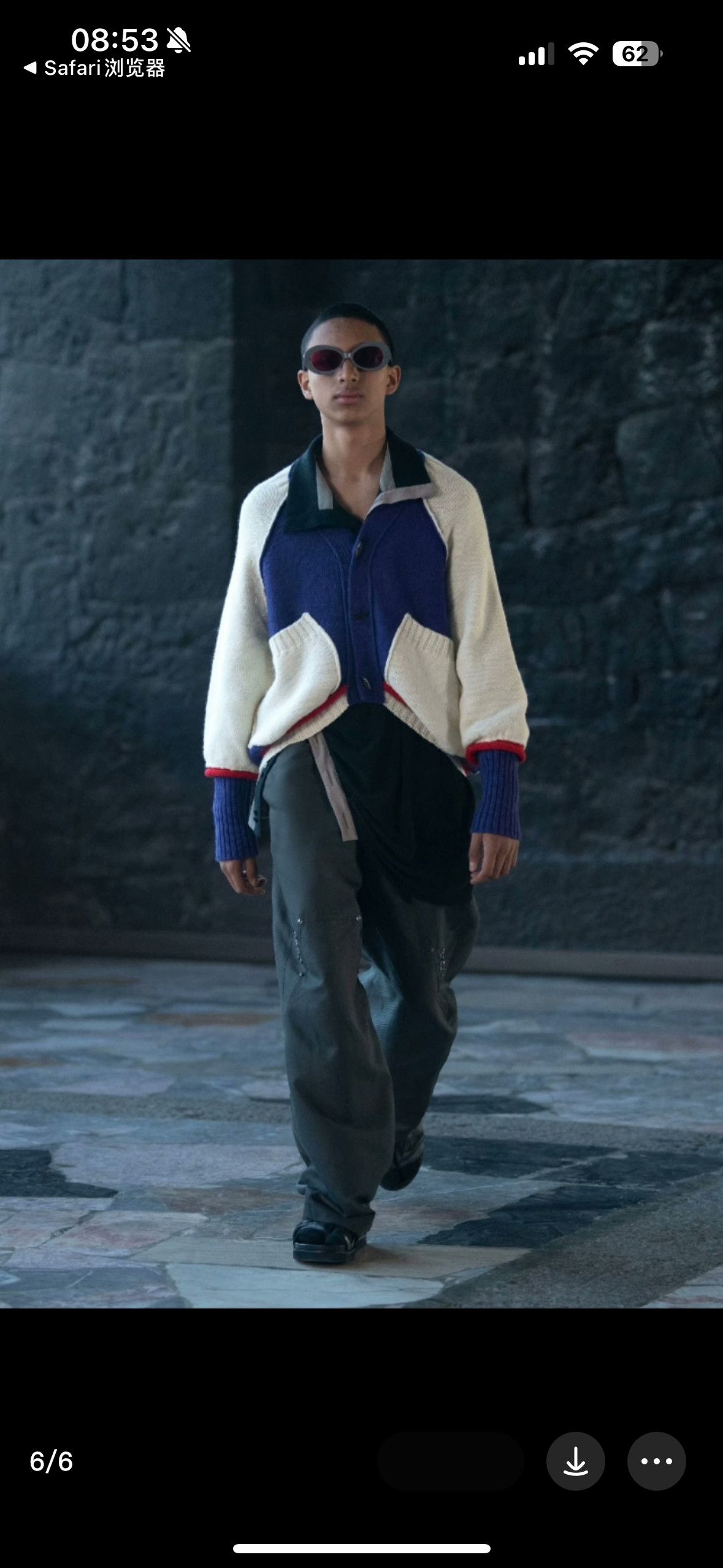 Kiko Kostadinov Kiko Kostadinov 22fw 22aw Blue and White Cardigan 