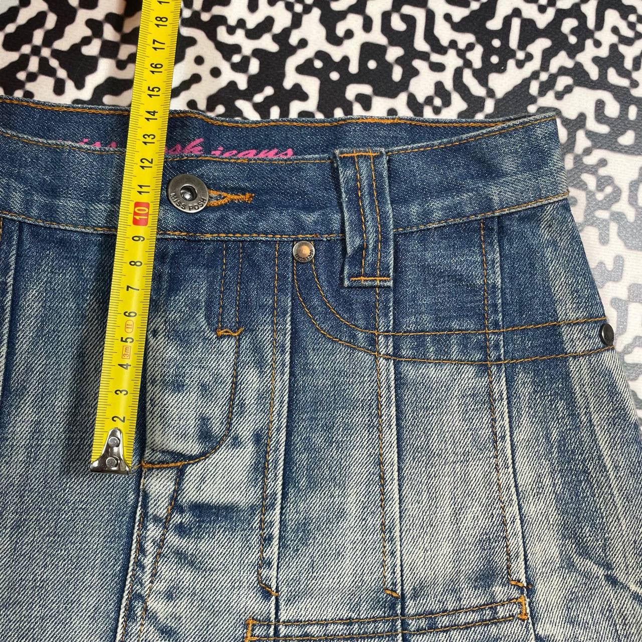 Japanese Brand Vintage Y2K Japanese Flared Retro Denim Mini Skirt 90s Style Size 27" / US 4 / IT 40 - 17 Thumbnail