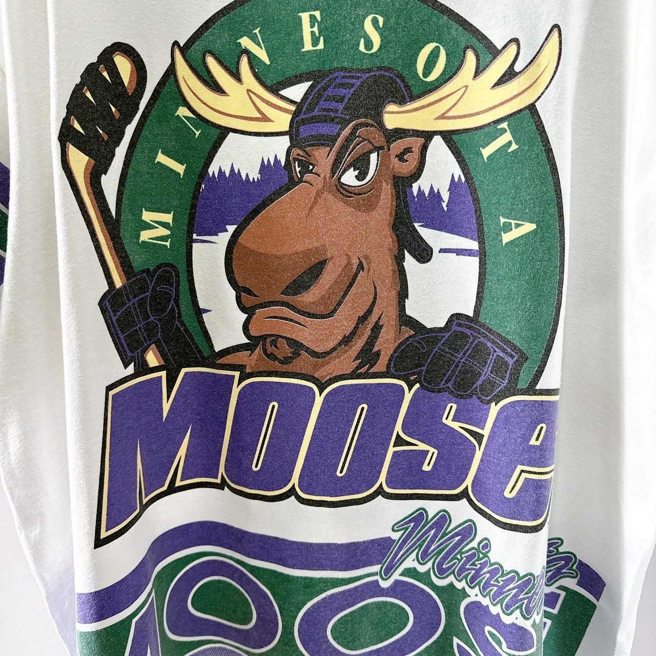 Vintage 90s Minnesota Moose hockey t-shirt/ XL Size US XL / EU 56 / 4 - 5 Thumbnail