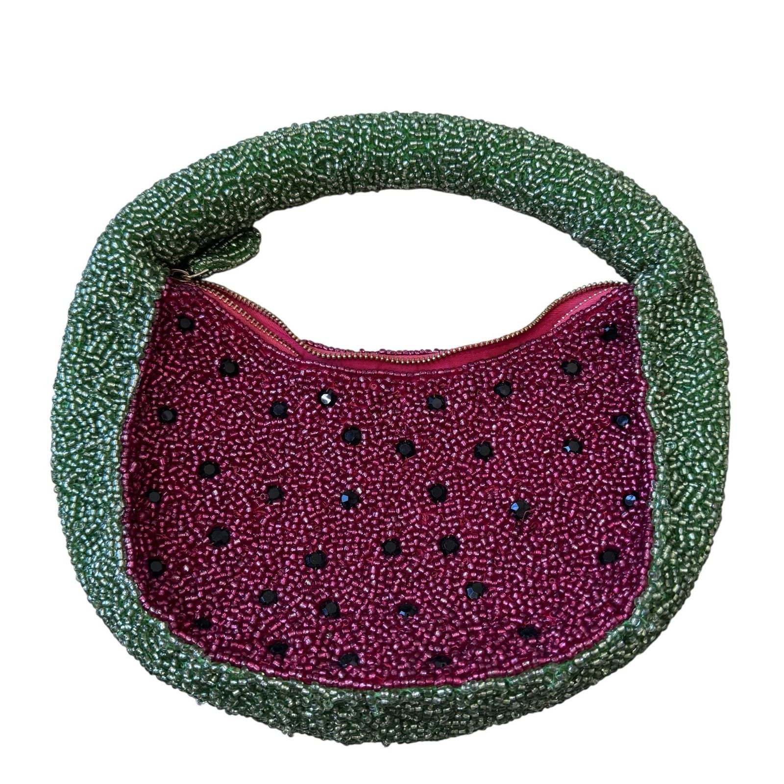 Anthropologie ANTHROPOLOGIE The Tate Beaded Bag: Fruit Edition Watermelon Size ONE SIZE - 4 Thumbnail