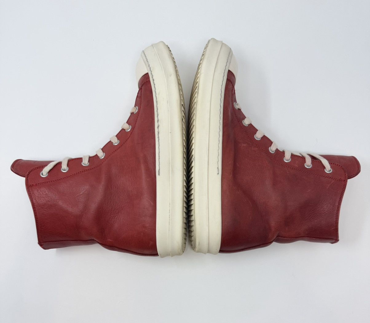 Rick Owens Rick Owens Ramones High Cardinal Red Size US 8 / EU 41 - 3 Thumbnail