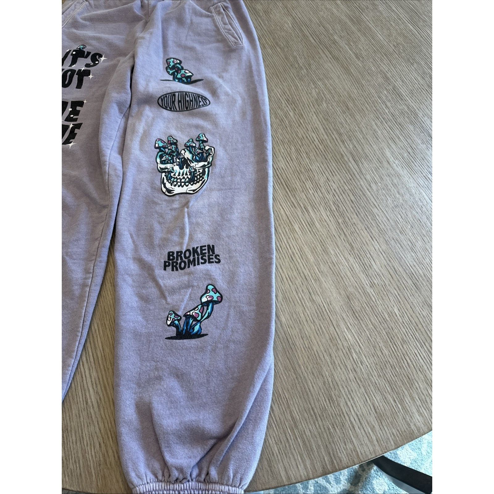 Zumiez Broken Promises x Your Highness Magic Mushrooms Sweatpants S Size US 30 / EU 46 - 2 Thumbnail