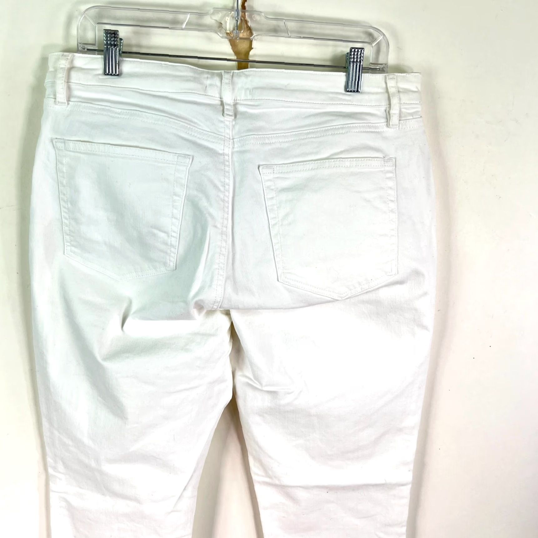 Loft LOFT Jeans Main Selling Point: Curvy Skinny Crop Denim - White - Size 12 (Waist 36" Inseam 30") - 90s Boho Loft Marisa - Womens Size 34" / US 12 / IT 48 - 5 Thumbnail