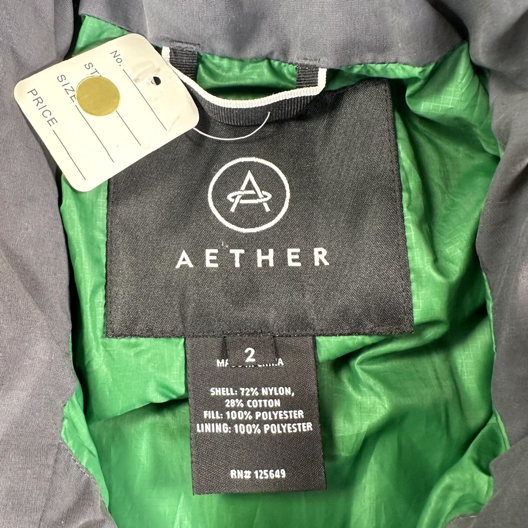 Vintage Aether Mens Jacket Puffer Gray Regular M Insulated Nylon Full Zip Pockets Lined Size US M / EU 48-50 / 2 - 3 Thumbnail
