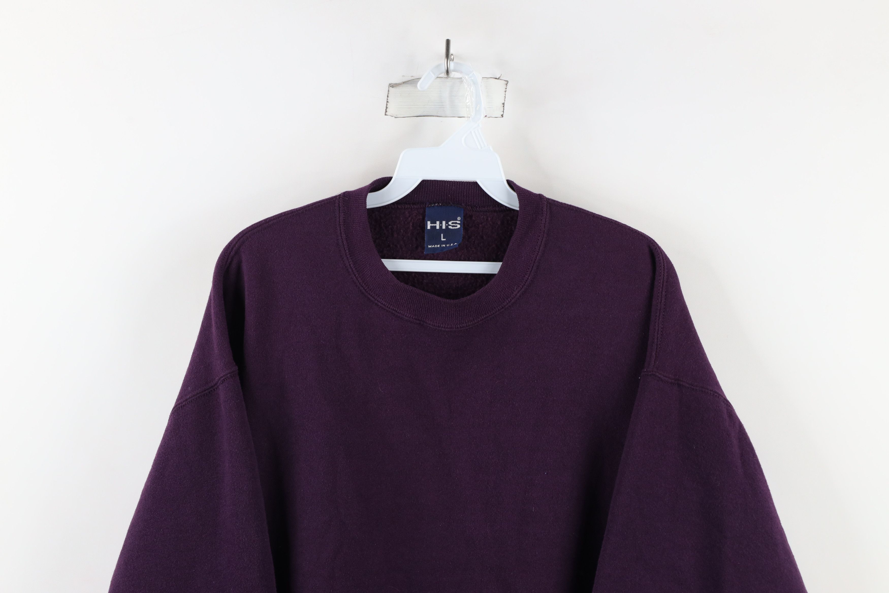 Vintage Vintage 90s Streetwear Crewneck Sweatshirt Eggplant Purple Size US L / EU 52-54 / 3 - 2 Thumbnail