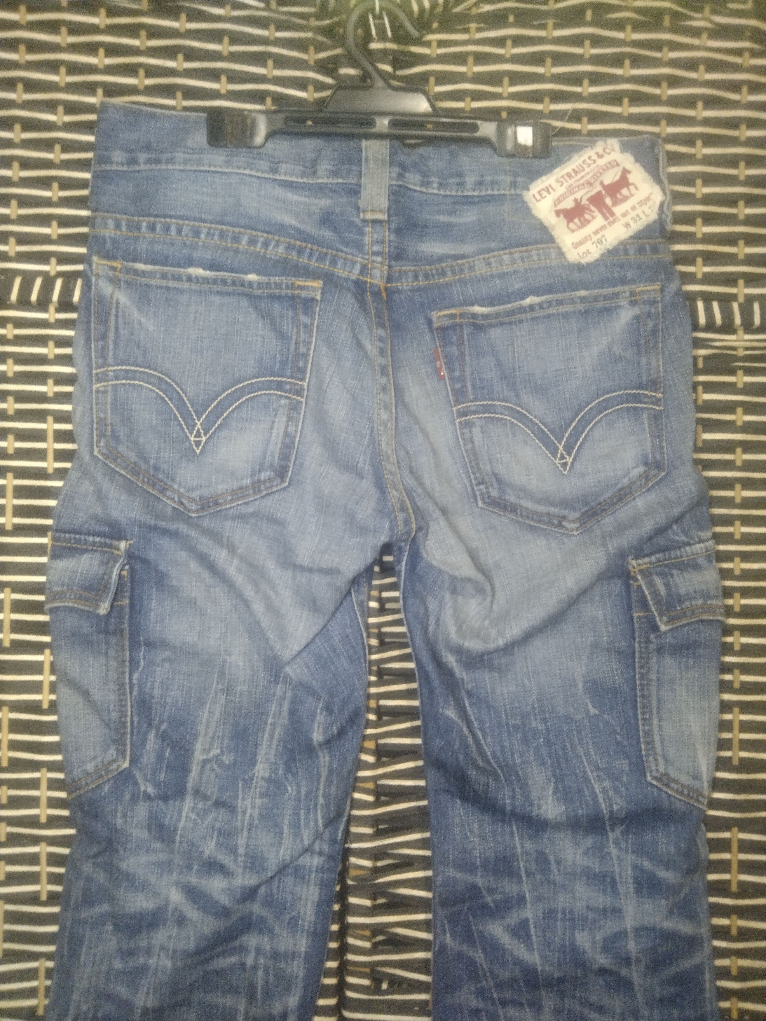 Levi's × Vintage Vintage 🔥 Levi's Flare Cargo Pocket 🔥Jeans Size US 33 - 4 Thumbnail