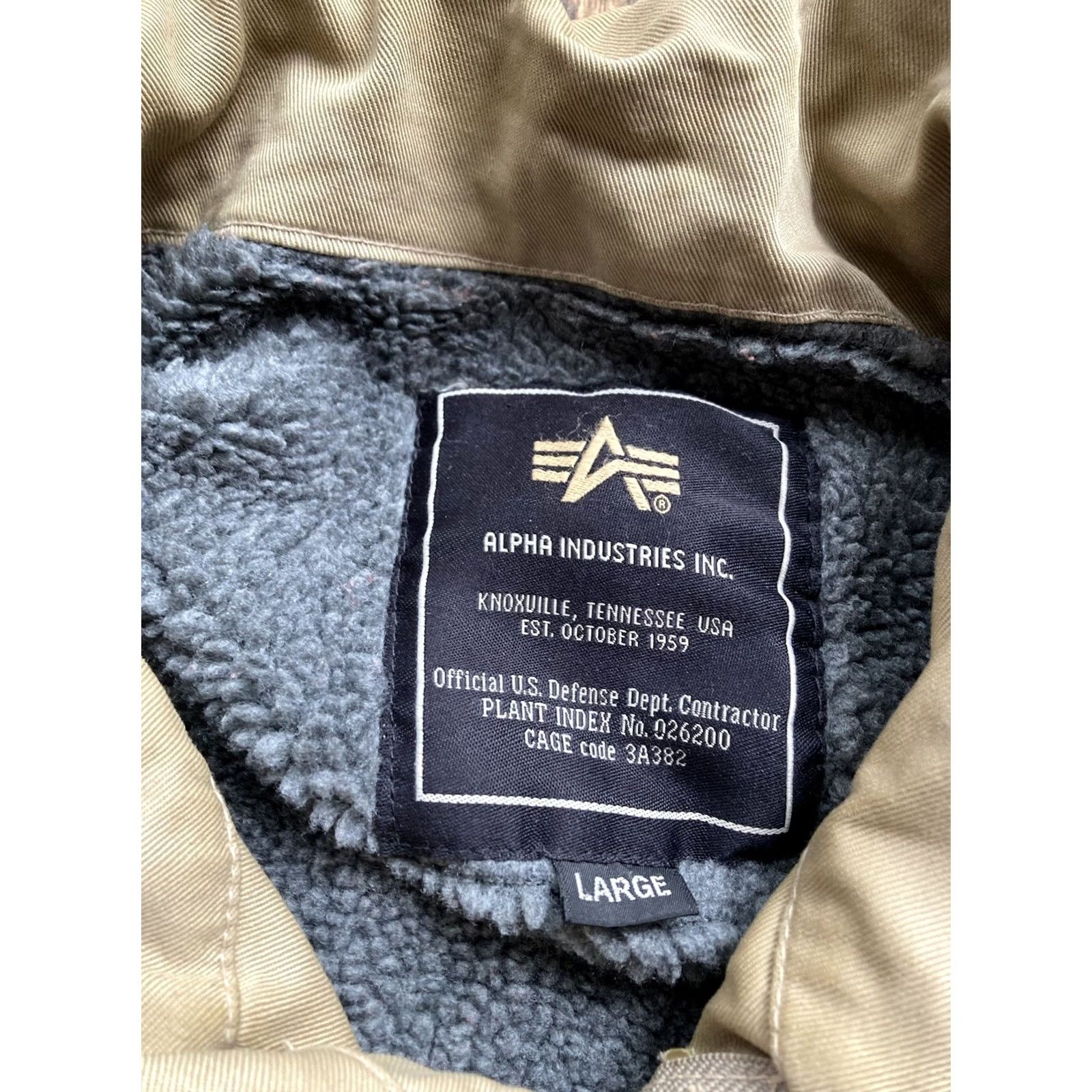 Alpha Industries Alpha Industries Jacket Mens Large Beige Military Jacket Field Coat Lined Heavy Cotton Canvas Pockets Zipper Logo Army USA Regular Size US L / EU 52-54 / 3 - 5 Thumbnail