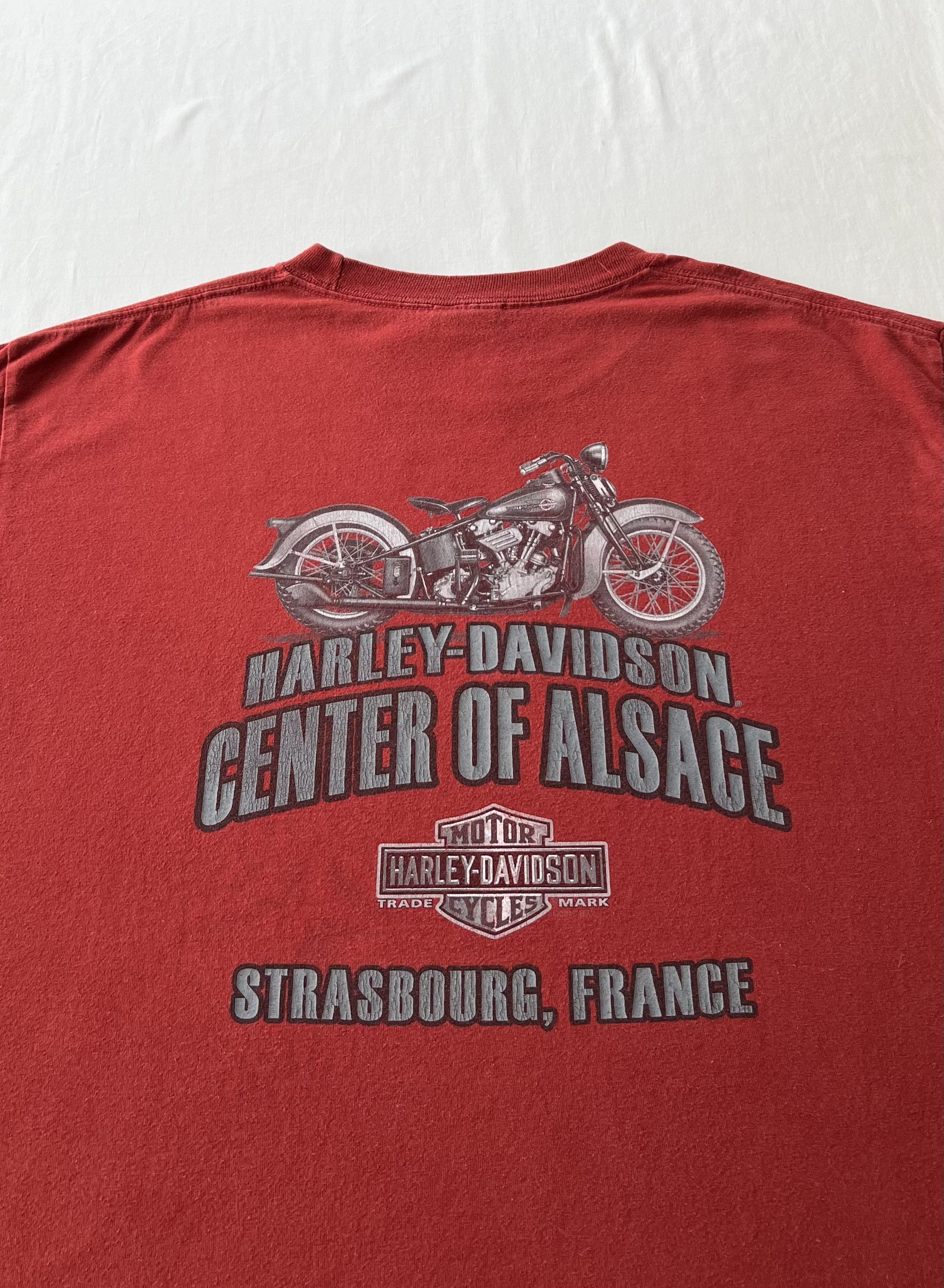 Harley Davidson Vintage 2015 Harley Davidson Center of Alsace France T-shirt Size US L / EU 52-54 / 3 - 10 Thumbnail