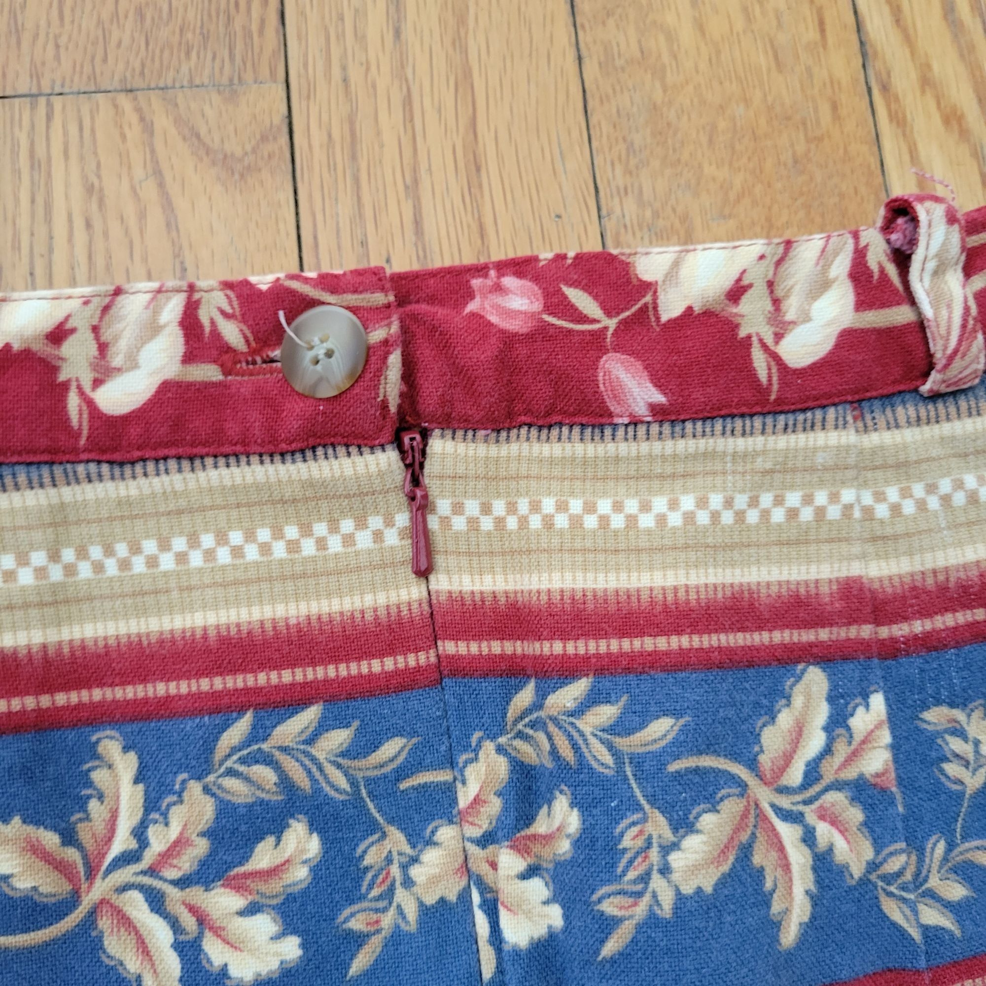 Vintage Vintage Bushwacker 6 Faux Wrap Floral Striped Skirt Retro Hi Size 28" / US 6 / IT 42 - 7 Thumbnail