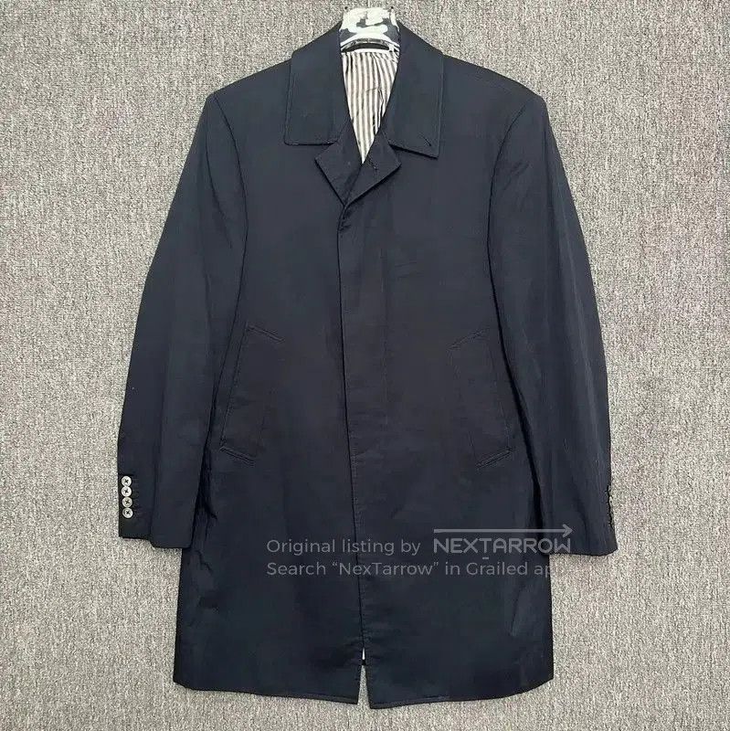 Thom Browne Thom Browne Men's Navy Cotton Overcoat . Size US S / EU 44-46 / 1 - 1 Thumbnail