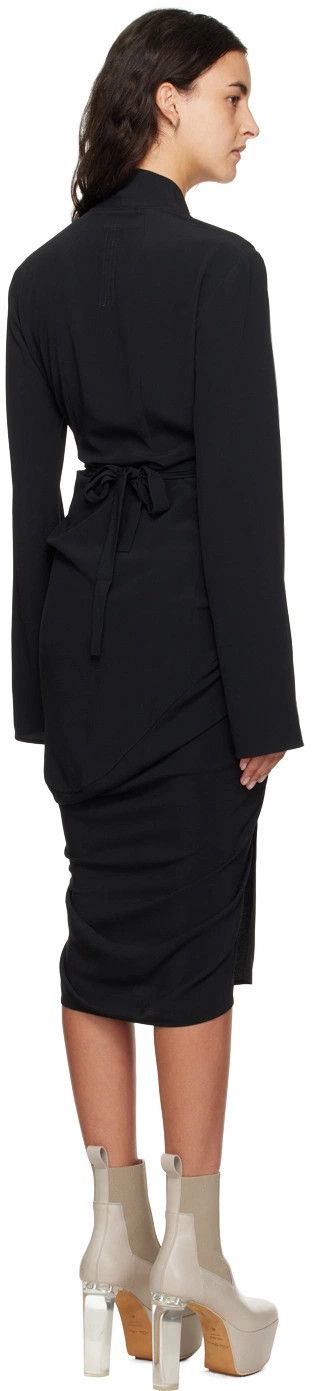Rick Owens o1y0126 Midi Dress in Black Size XS / US 0-2 / IT 36-38 - 3 Thumbnail