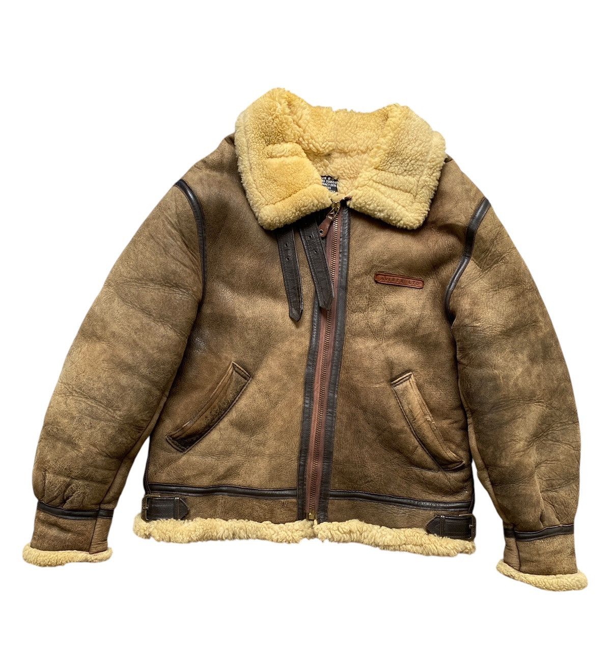 Avirex Vintage 80s Avirex B3 Sheepskin Us Army Air Force Jacket Size US L / EU 52-54 / 3 - 1 Thumbnail