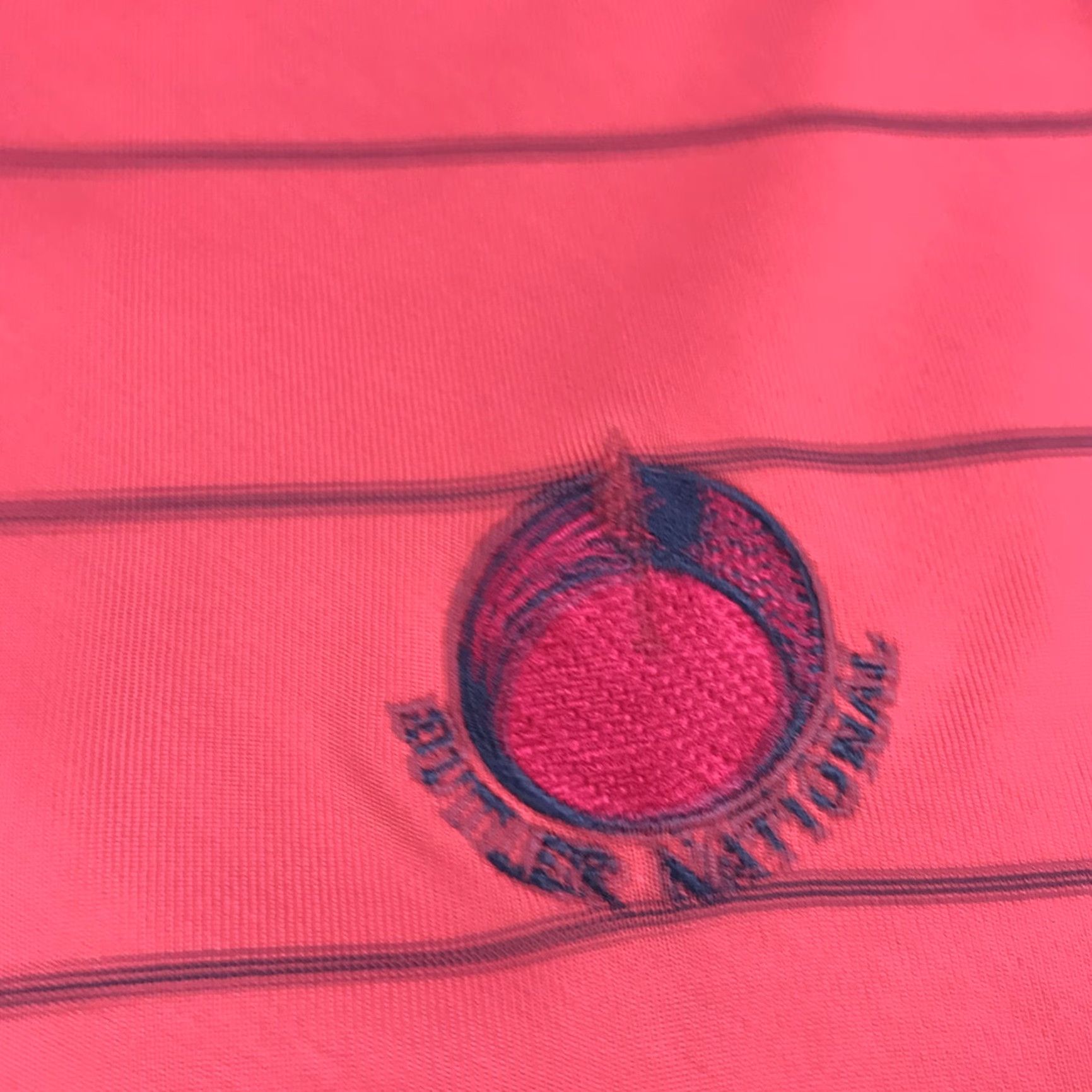 Vintage Donald Ross Polo Shirt Mens M Pink Striped Button Collar Short Sleeve Golf Shirt Size US M / EU 48-50 / 2 - 4 Thumbnail