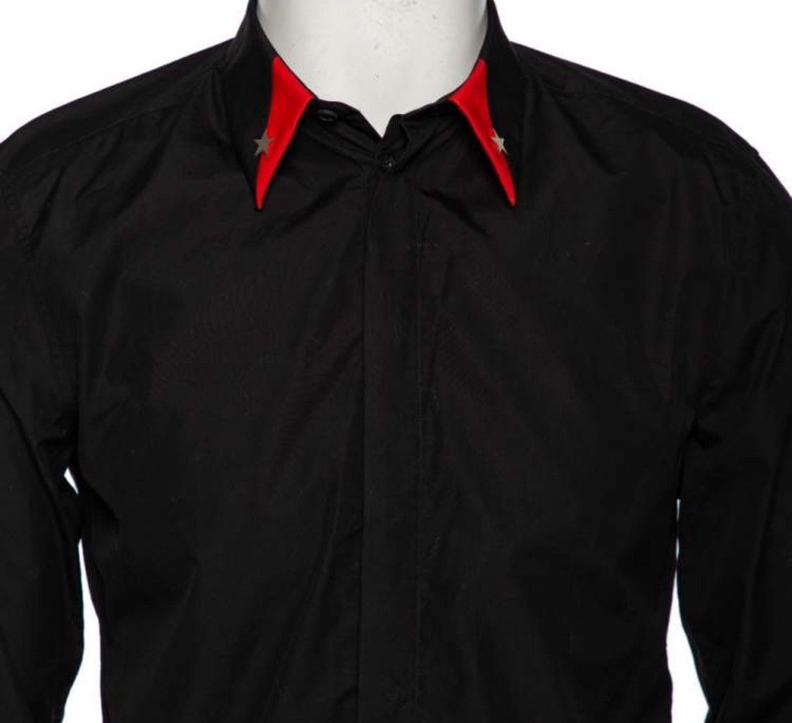 Givenchy Givenchy Red Collar Star Shirt - Tisci Era - Sz 41 Size US L / EU 52-54 / 3 - 3 Thumbnail