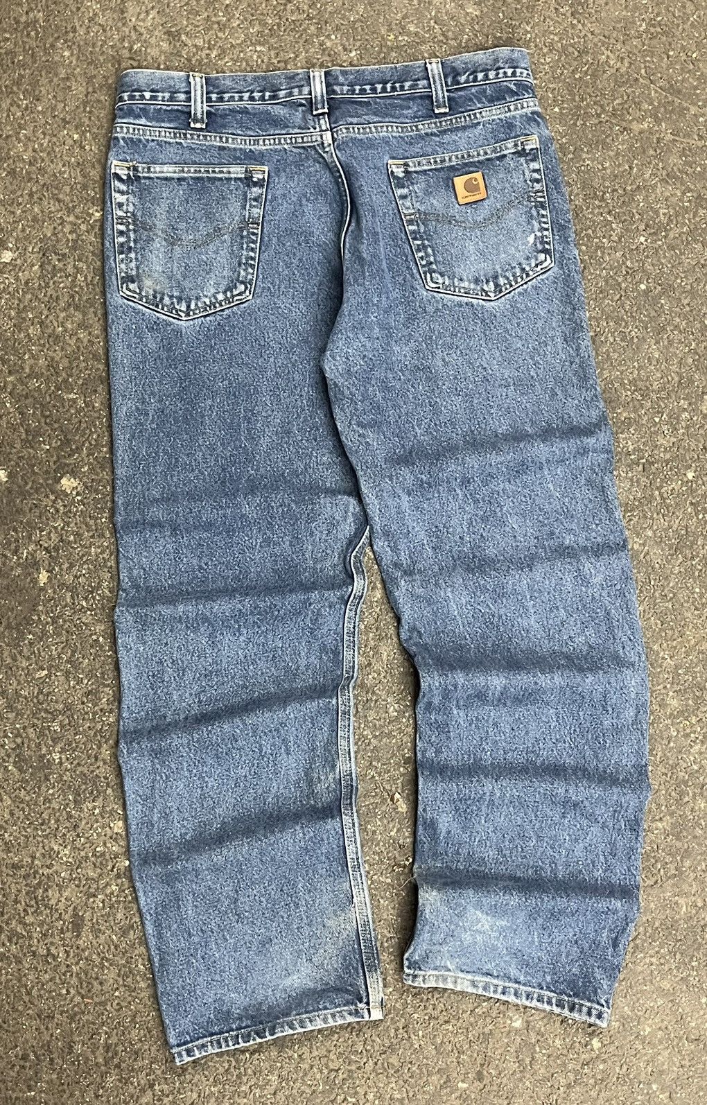 Carhartt × Vintage Carhartt baggy fit denim pants thrashed skater faded hype Size US 36 / EU 52 - 1 Thumbnail