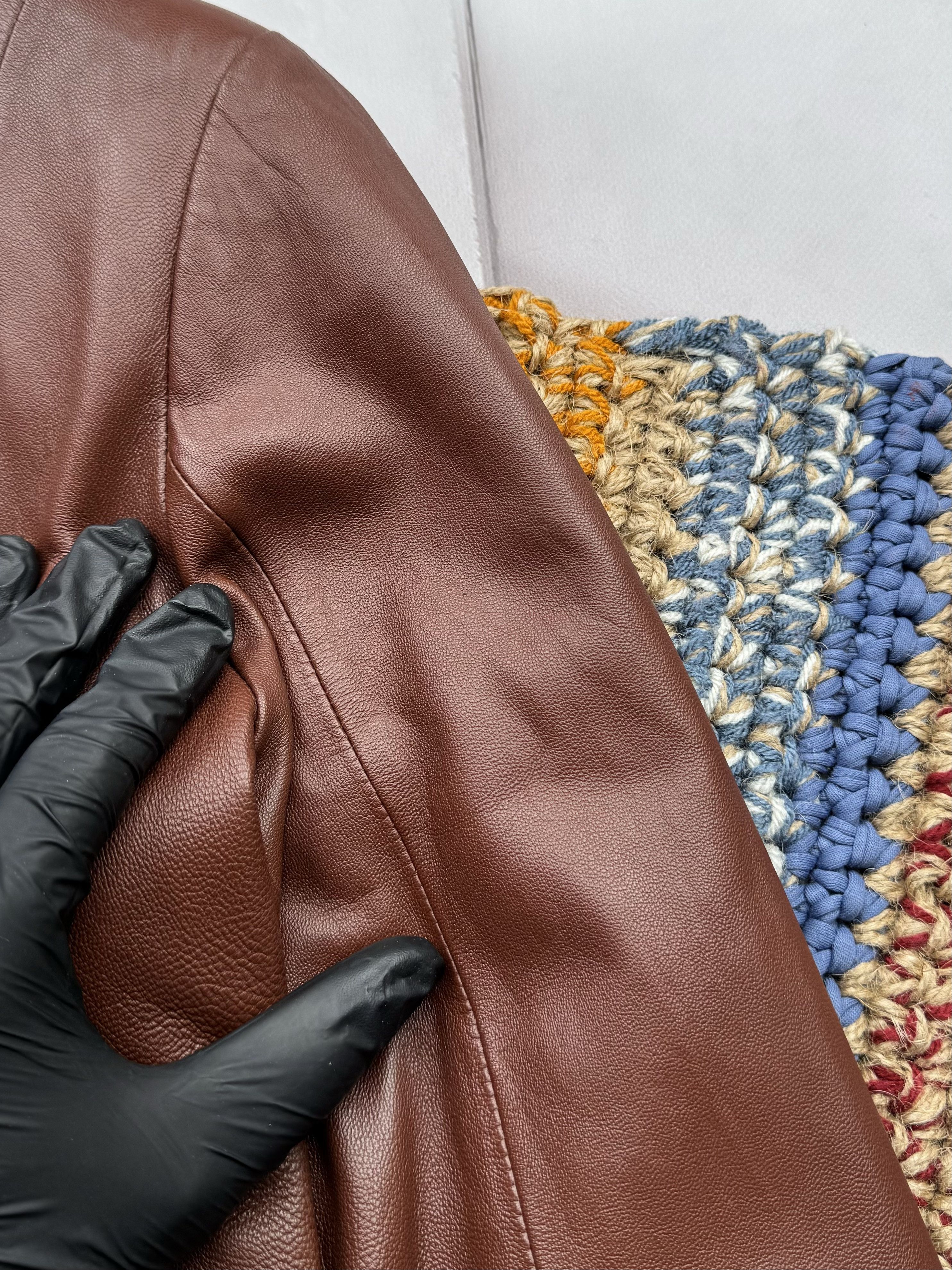 Japanese Brand Vintage Leather Jacket (E4) Size M / US 6-8 / IT 42-44 - 13 Thumbnail