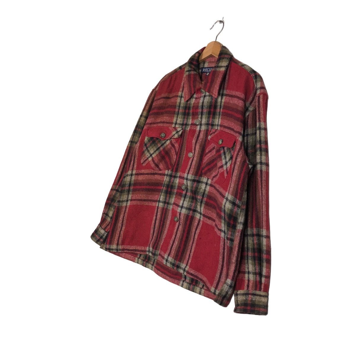Flannel 📌VINTAGE WOOL FLANNEL JACKET RECIPRO ISSEY MIYAKE Size US M / EU 48-50 / 2 - 3 Thumbnail