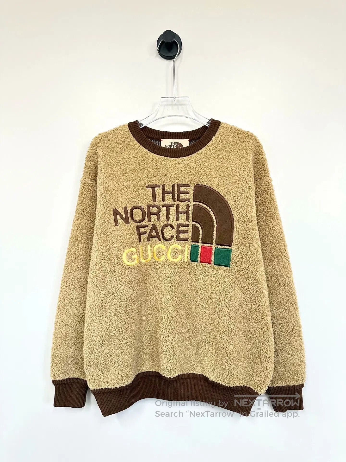 Gucci Guicci Beige Lamb Fleece Sweatshirt| Size US XXS / EU 40 - 1 Thumbnail