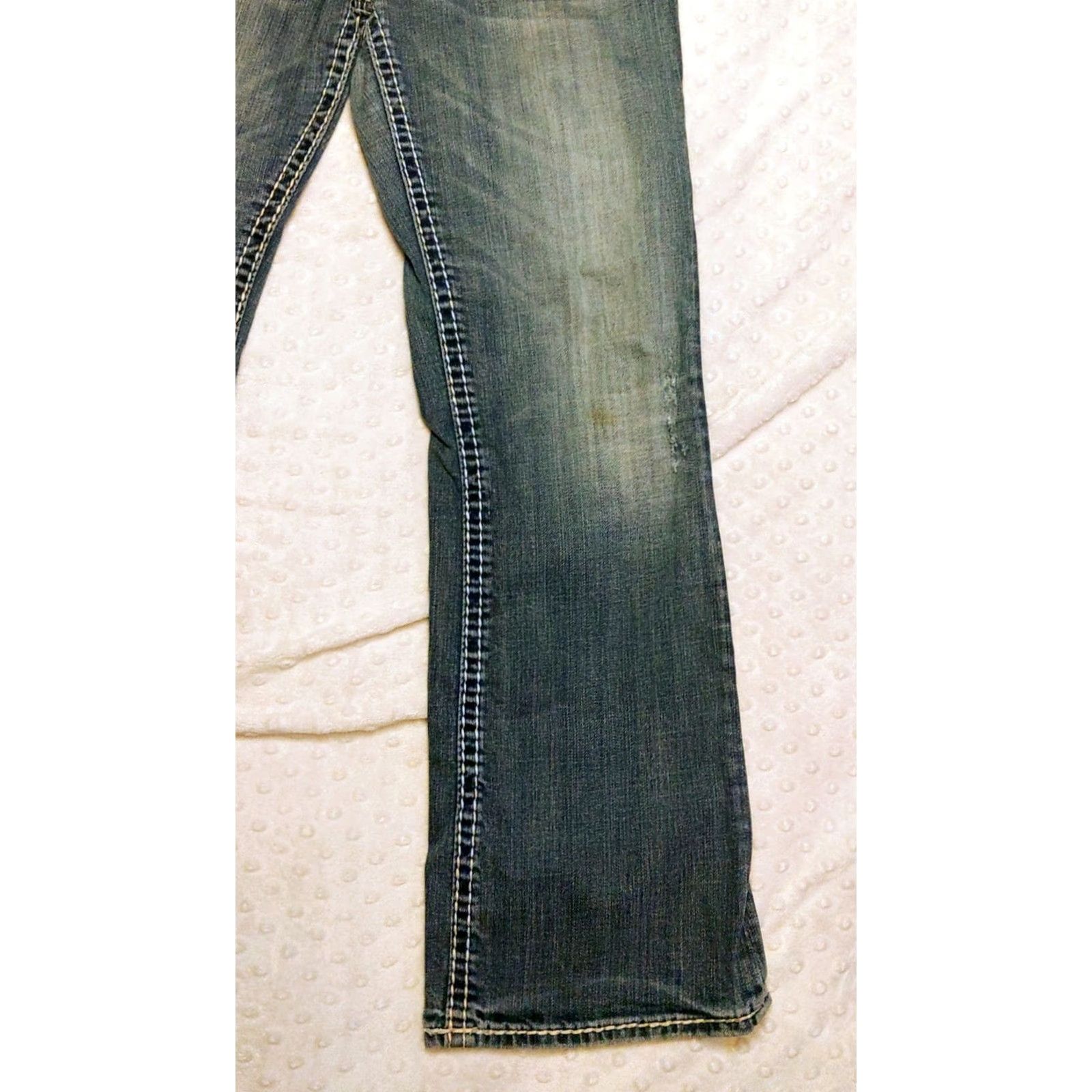 Vintage Rock Revival Irene Easy Bootcut Jeans Womens 30 Blue Denim Embroidered 34x29 Jeans Mens? Size 30" / US 8 / IT 44 - 2 Thumbnail