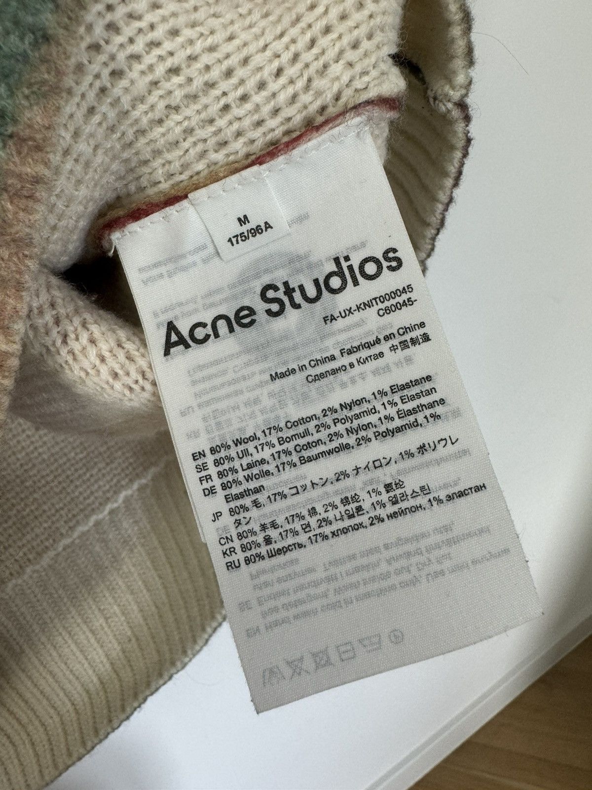 Acne Studios × Designer Acne Studios Munich Separation Sweater Knit Art Multicolor Size US M / EU 48-50 / 2 - 7 Thumbnail