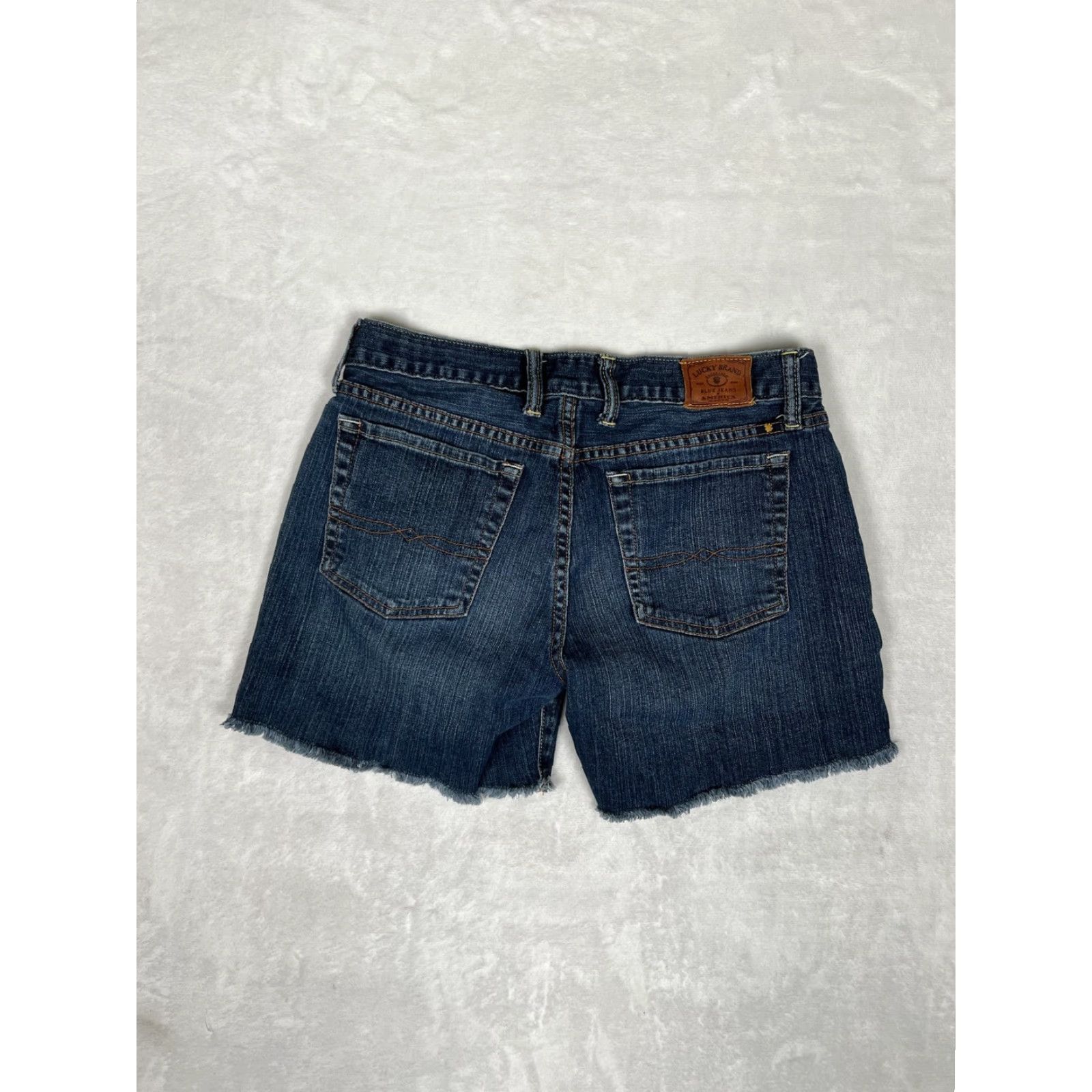 Lucky Brand Lucky Brand Denim Shorts Womens 4 27 Blue Abbey Cut-Off Short Raw Hem Jeans Casual Size 27" / US 4 / IT 40 - 6 Thumbnail