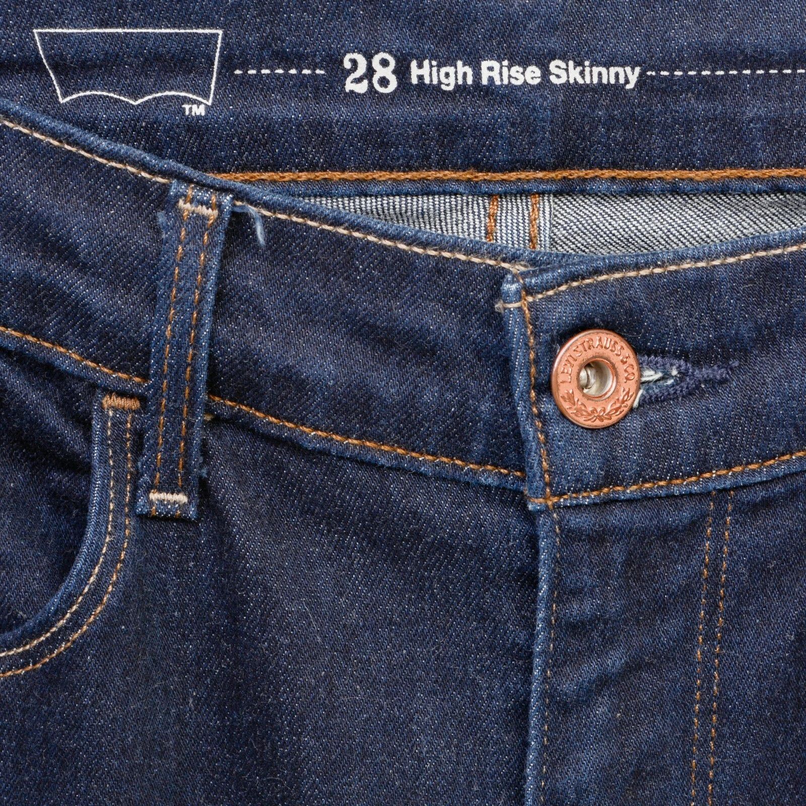 Levi's STRAUSS High Rise Skinny Women W28 L34 Jeans Trousers Slim Size 28" / US 6 / IT 42 - 5 Thumbnail