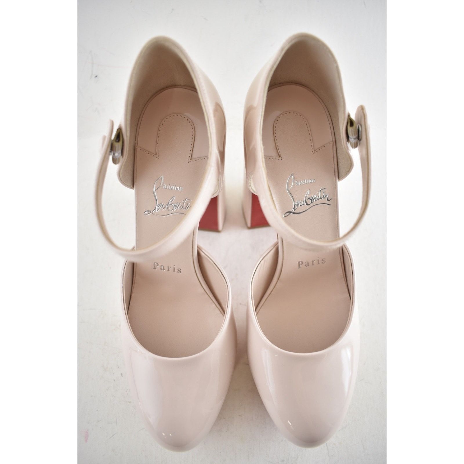 Christian Louboutin Louboutin Movida MJ 130 Leche Patent Platform Pump 37.5 Size US 7.5 / IT 37.5 - 8 Thumbnail
