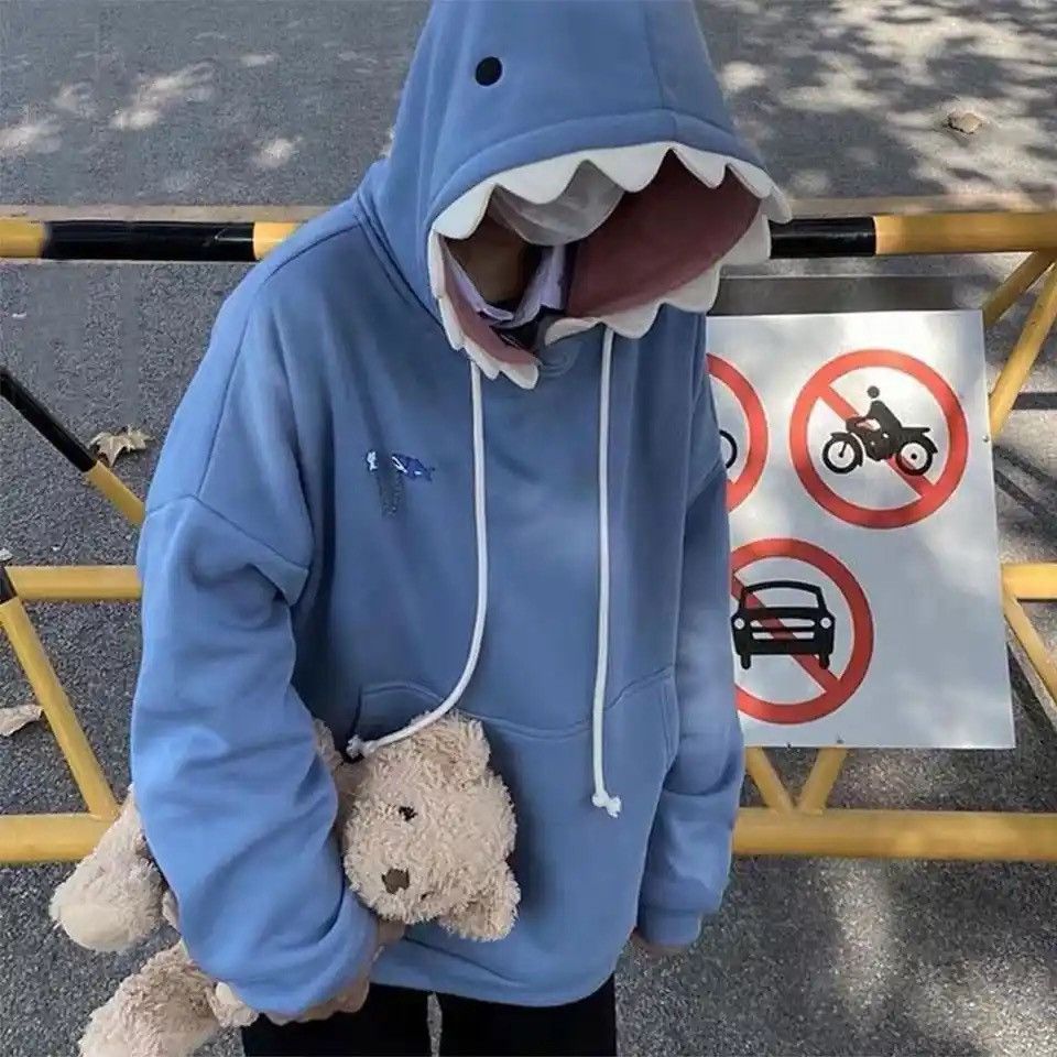 Funny Shark Patchwork Hoodies