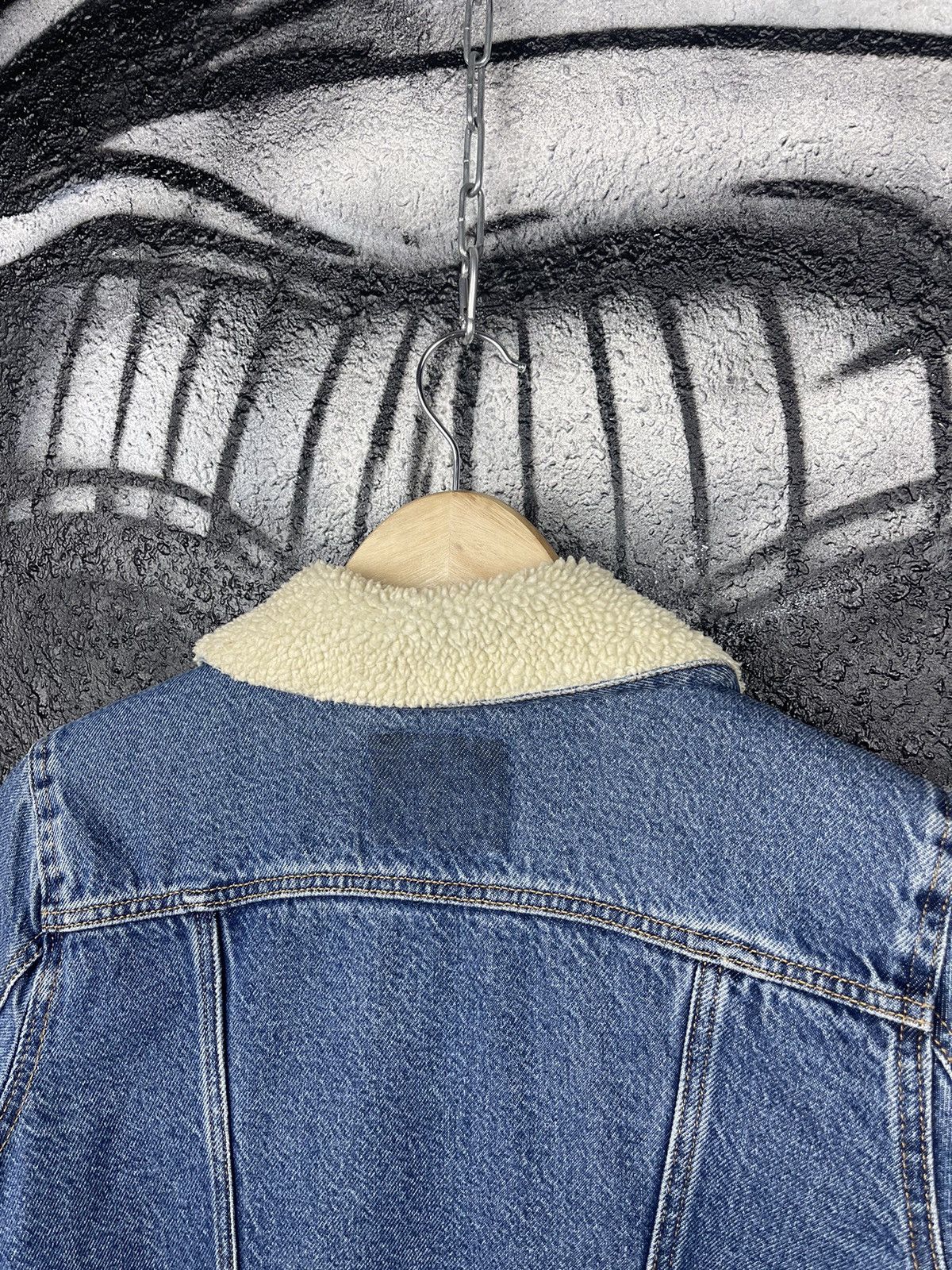 Levi's Levi’s Blue Denim Jeans Sherpa Jacket Women’s Size Medium Size M / US 6-8 / IT 42-44 - 13 Thumbnail
