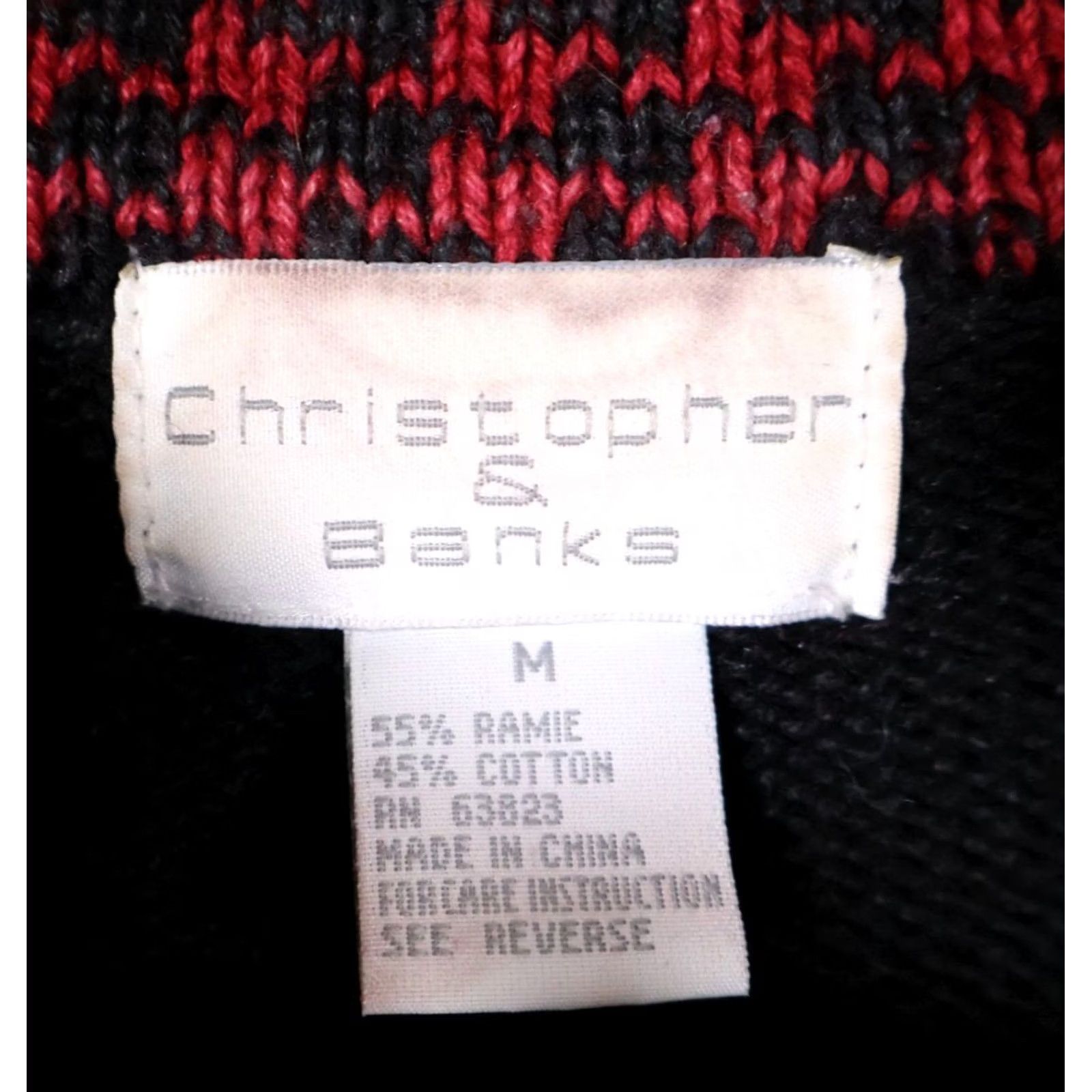 Vintage VINTAGE Scottie Terrier Motif Zip Cardigan Women's Medium Black Red Chunky Knit Sweater Size M / US 6-8 / IT 42-44 - 3 Thumbnail