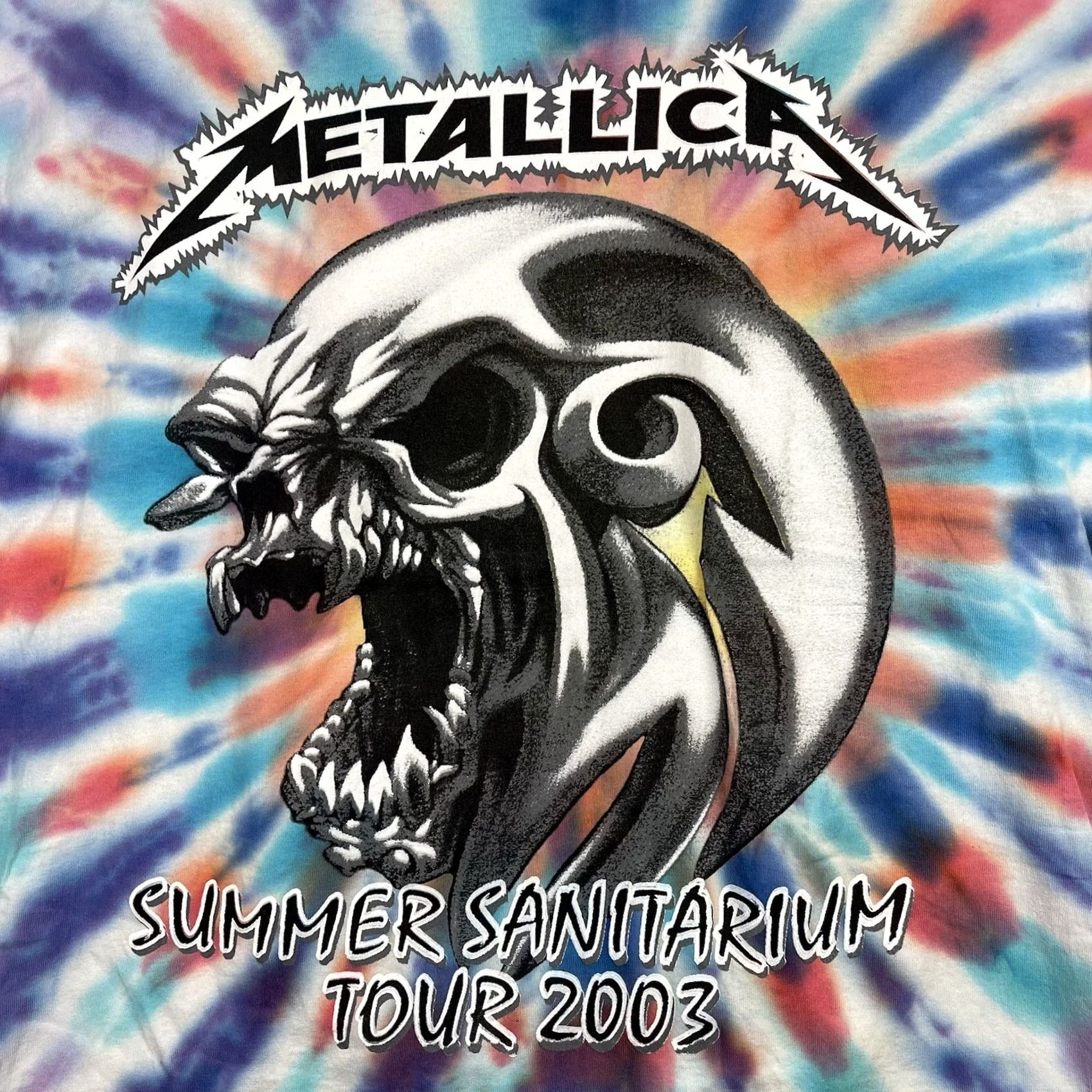 Delta VINTAGE Metallica Shirt Mens Large Summer Sanitarium Tour 2003 Tie Dye Band Tee Size US L / EU 52-54 / 3 - 3 Thumbnail
