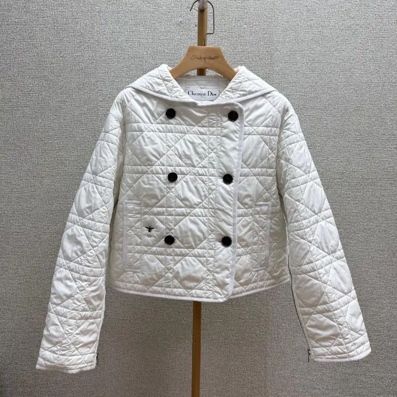 Dior Dior Women's Winter White Quilted Jacket 0089 Size S / US 4 / IT 40 - 1 Thumbnail