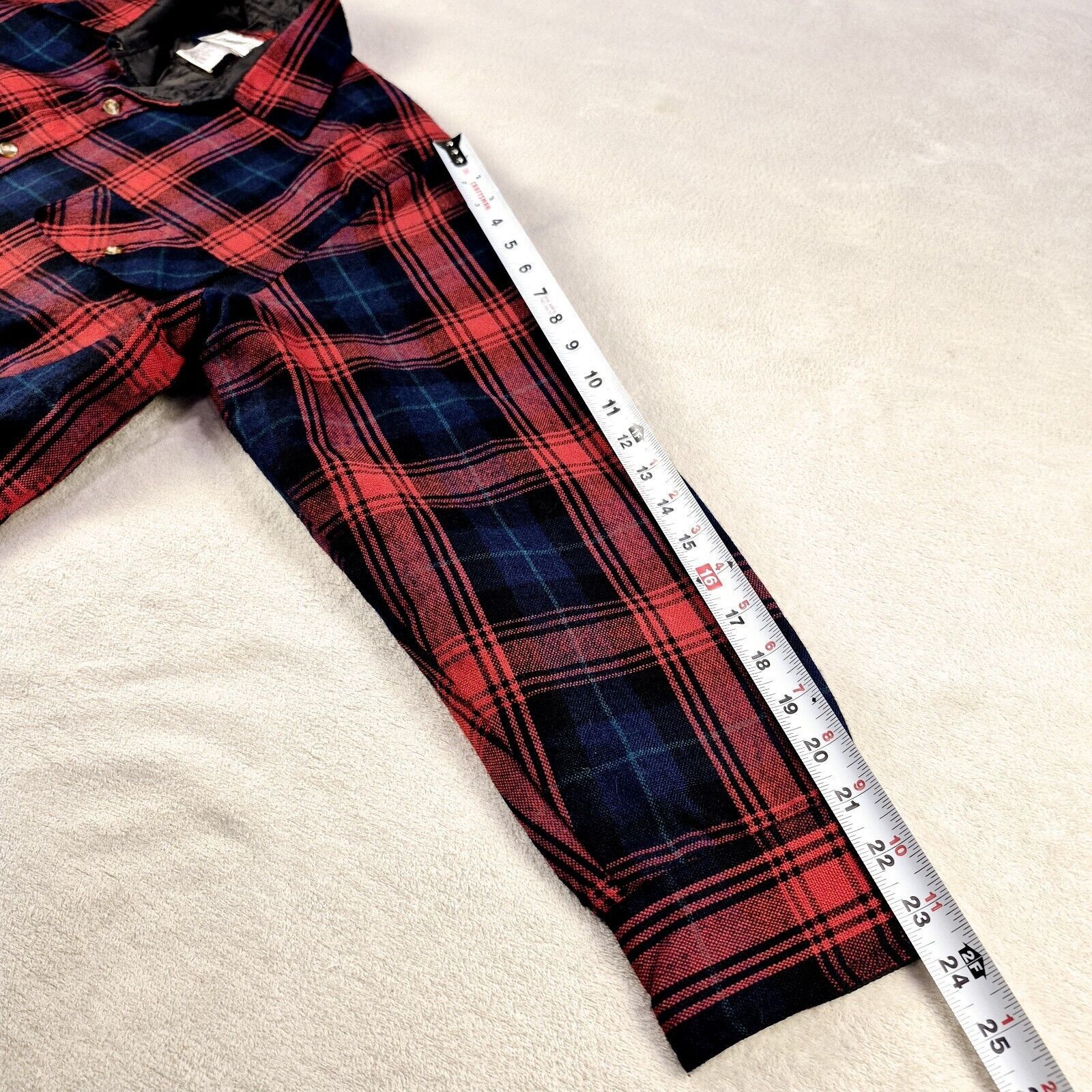 (multee)project Vintage Cambridge Quilt Lined Plaid Button Flannel Large Size US L / EU 52-54 / 3 - 5 Thumbnail