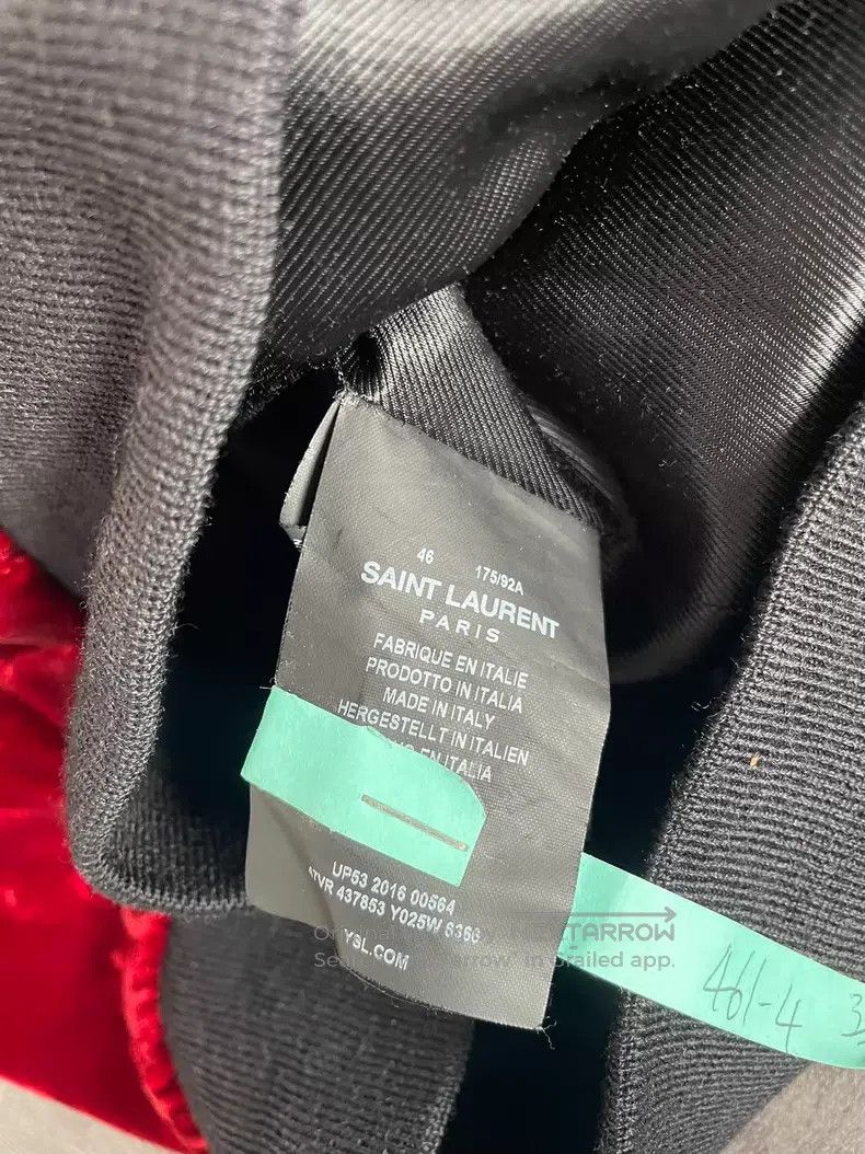 Saint Laurent Paris Saint Laurent Paris Red Velvet Note Crystal Jacket Size US S / EU 44-46 / 1 - 6 Thumbnail