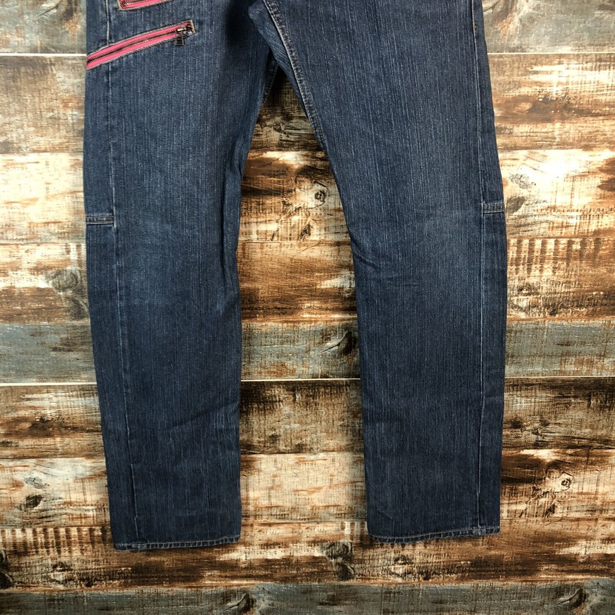 Japanese Brand DL Dominate double waist streetwear Blue Denim Pants #C623 Size US 30 / EU 46 - 6 Thumbnail