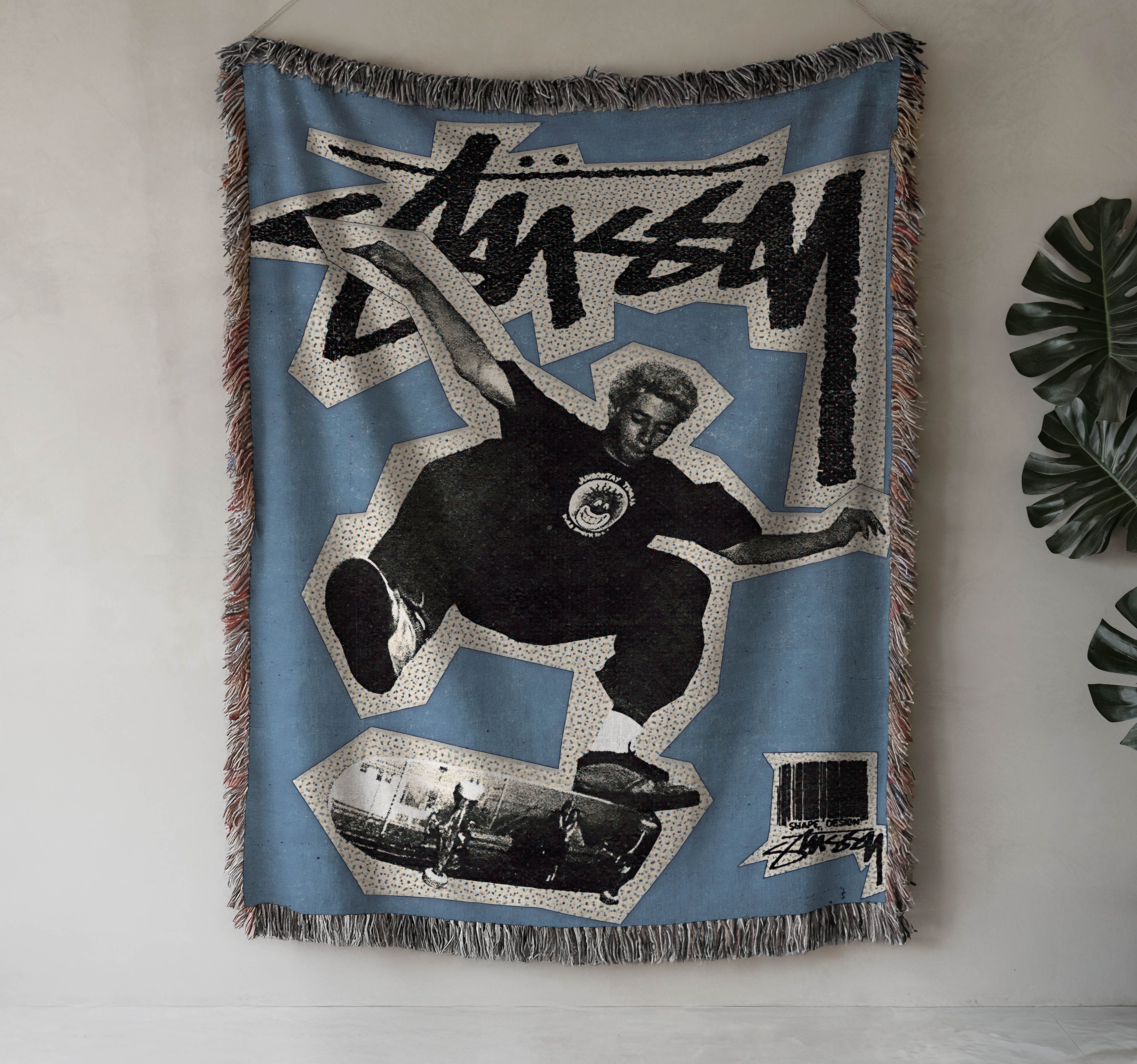 Stussy Stussy Blanket Woven Art Poster Gift Logo Book Size ONE SIZE - 4 Thumbnail