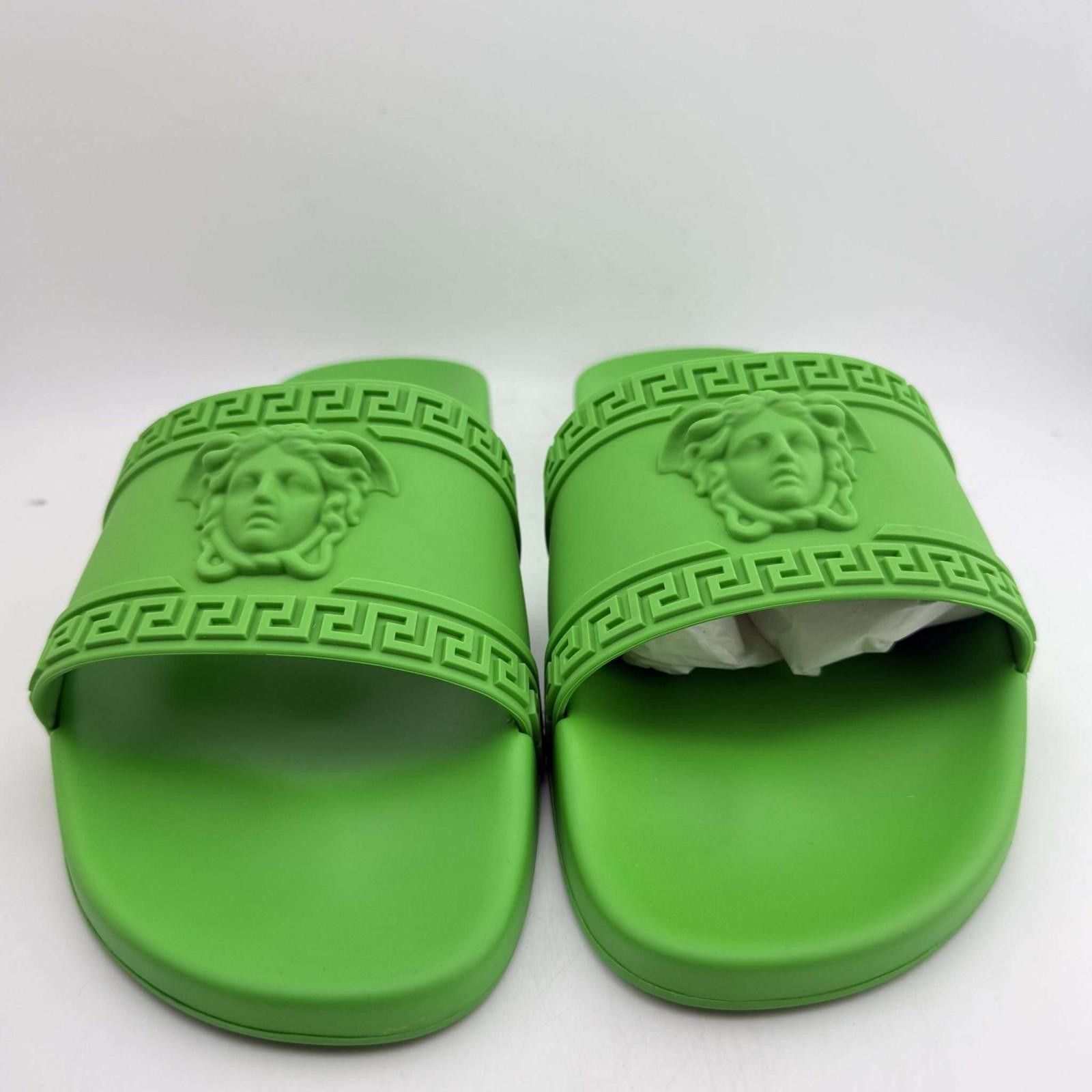 Versace Versace Pool Slide Gomma Lime Green 44 New with Box Size US 11 / EU 44 - 3 Thumbnail
