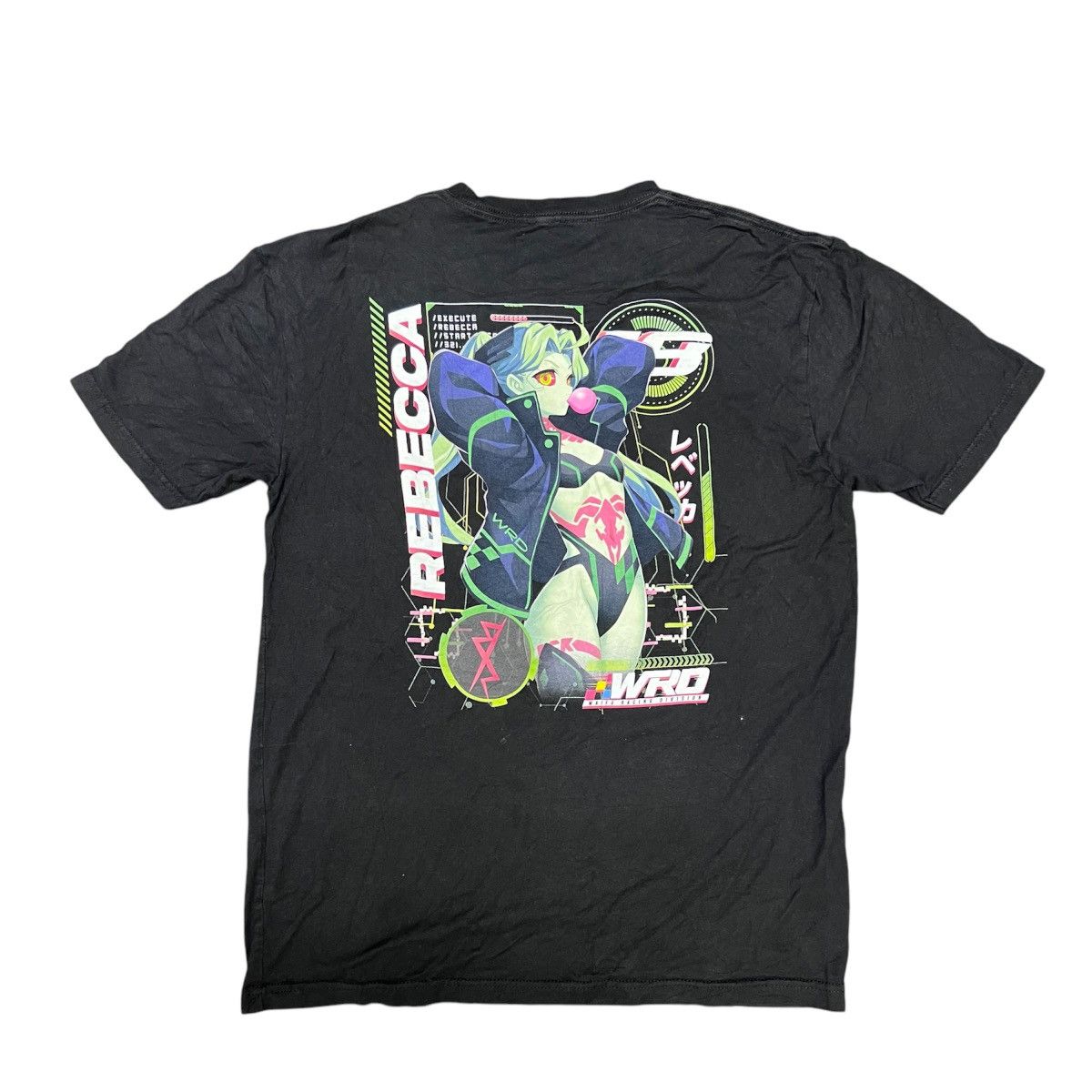 Anime × Japanese Brand × Vintage Rare !! Waifu Racing Division Rebecca Cyber Punk Anime Tee Size US XL / EU 56 / 4 - 1 Thumbnail