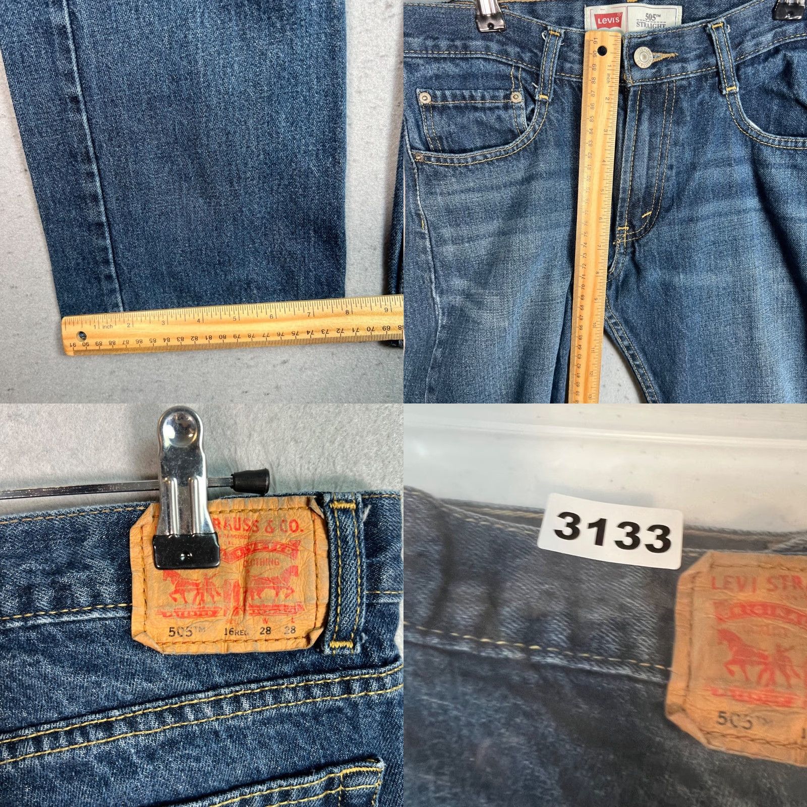 Levi's VINTAGE Levis 505 Womens Size 16 Straight Denim Medium Wash Blue Jeans Size 38" / US 16 / IT 52 - 8 Thumbnail
