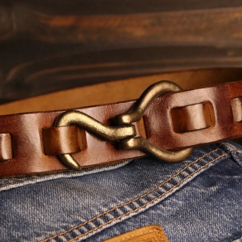 Japanese Brand × Vintage Vintage copper buckle belt Size ONE SIZE - 1 Thumbnail