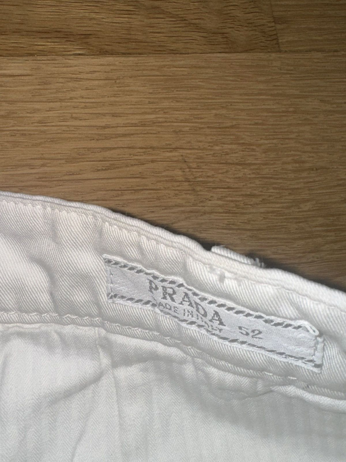 Prada vintage prada made italy 100% cotton white pants 36x29 m Size US 36 / EU 52 - 7 Thumbnail