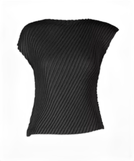 Issey Miyake Issey Miyake Black Pleated Top-yf Size ONE SIZE - 1 Thumbnail