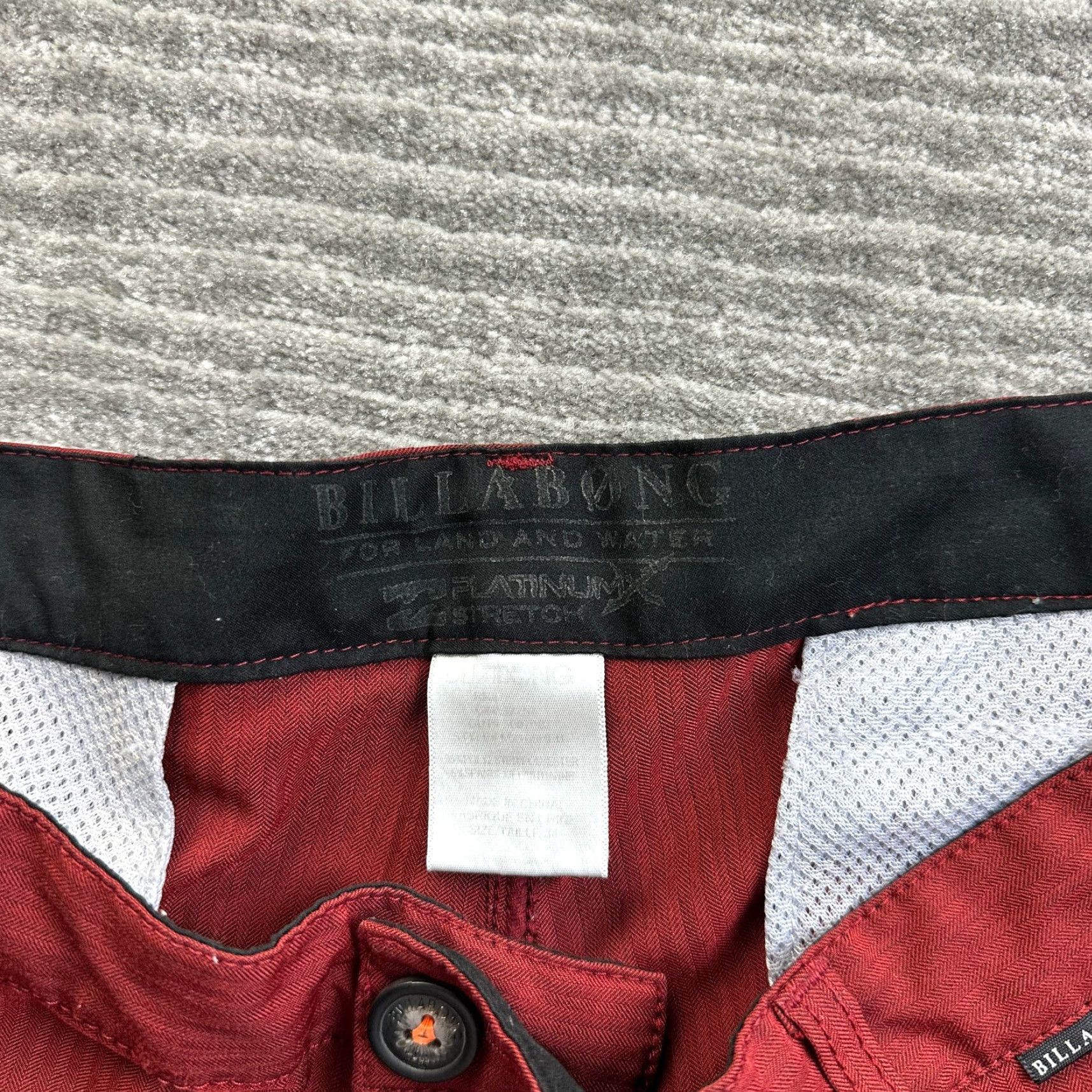Billabong Billabong Shorts Mens 34 Red Chino Platinum X Chino Board Surfing Surfer Size US 34 / EU 50 - 5 Thumbnail