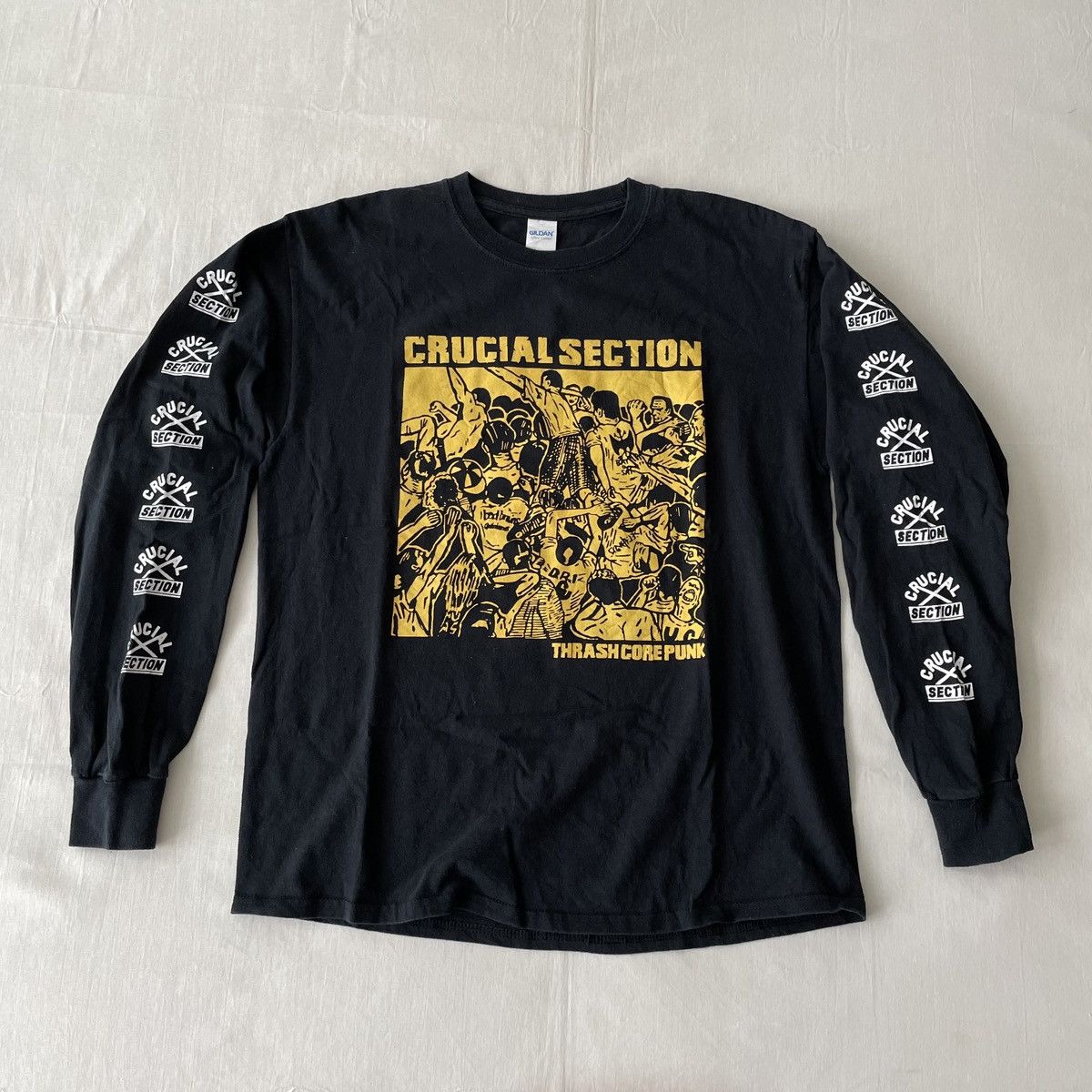 Band Tees Crucial Section Japan Thrash Core Punk Long Sleeve Tshirt Size US L / EU 52-54 / 3 - 4 Thumbnail